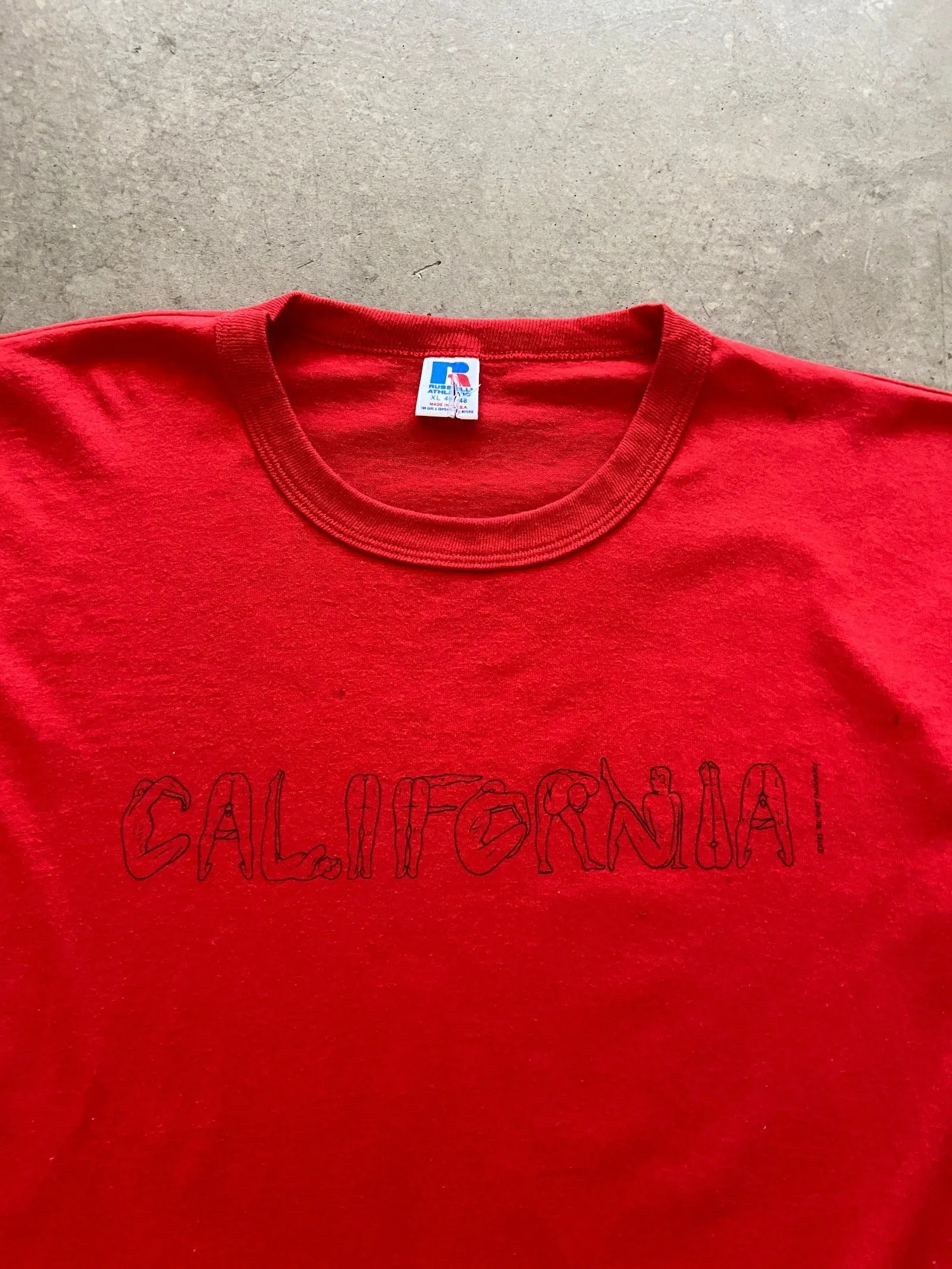 1985 California Naked Spellout T-Shirt - XL