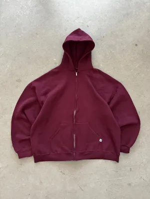 1990's Russell Athletic Blank Zip Hoodie - XL