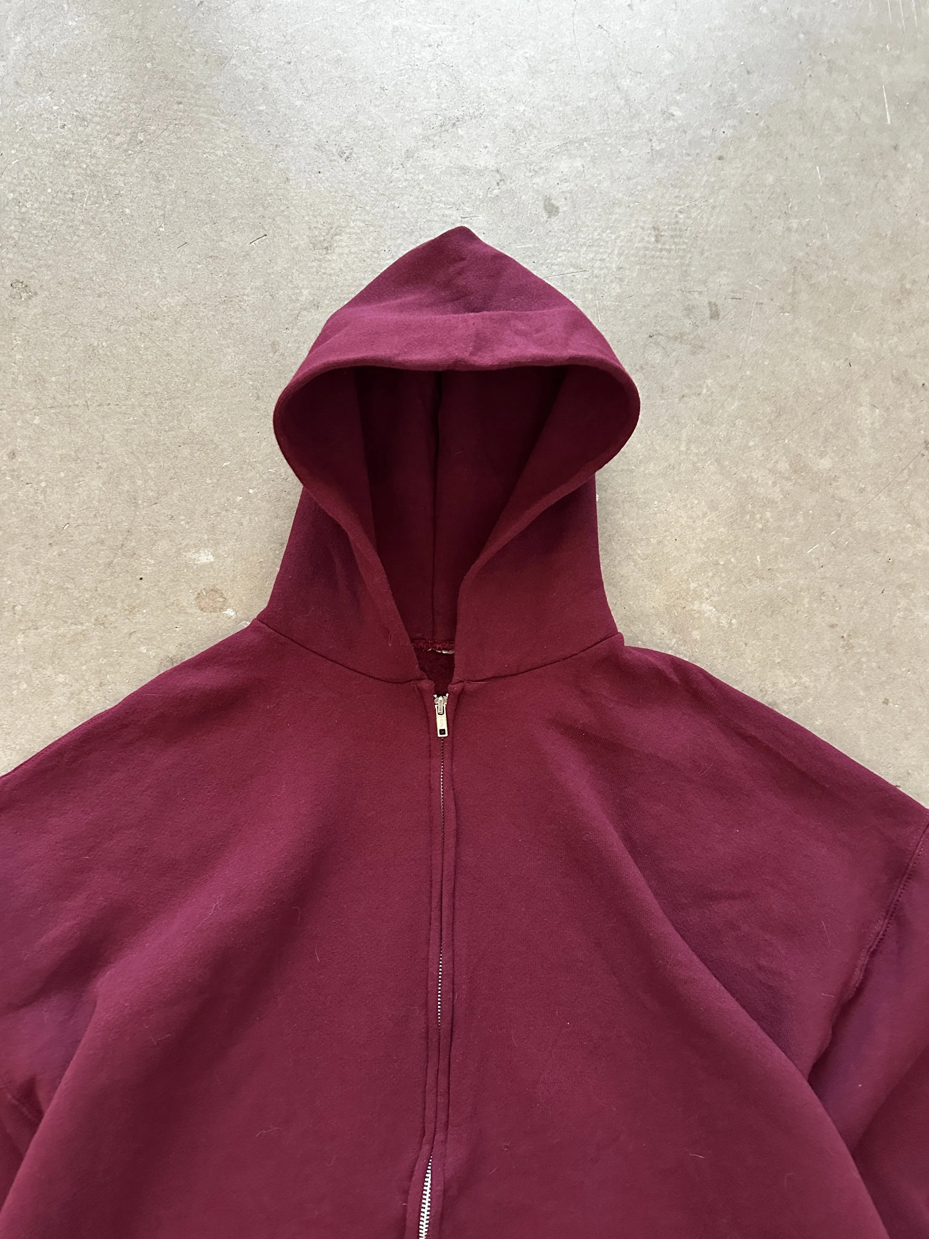 1990's Russell Athletic Blank Zip Hoodie - XL