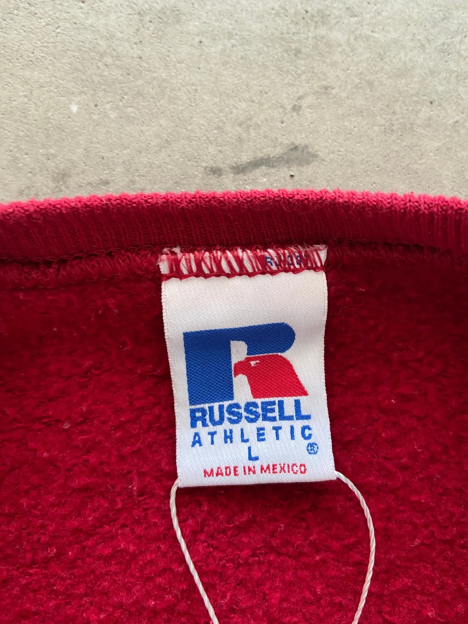 1990's Russell Athletic Faded Blank Sweat - L