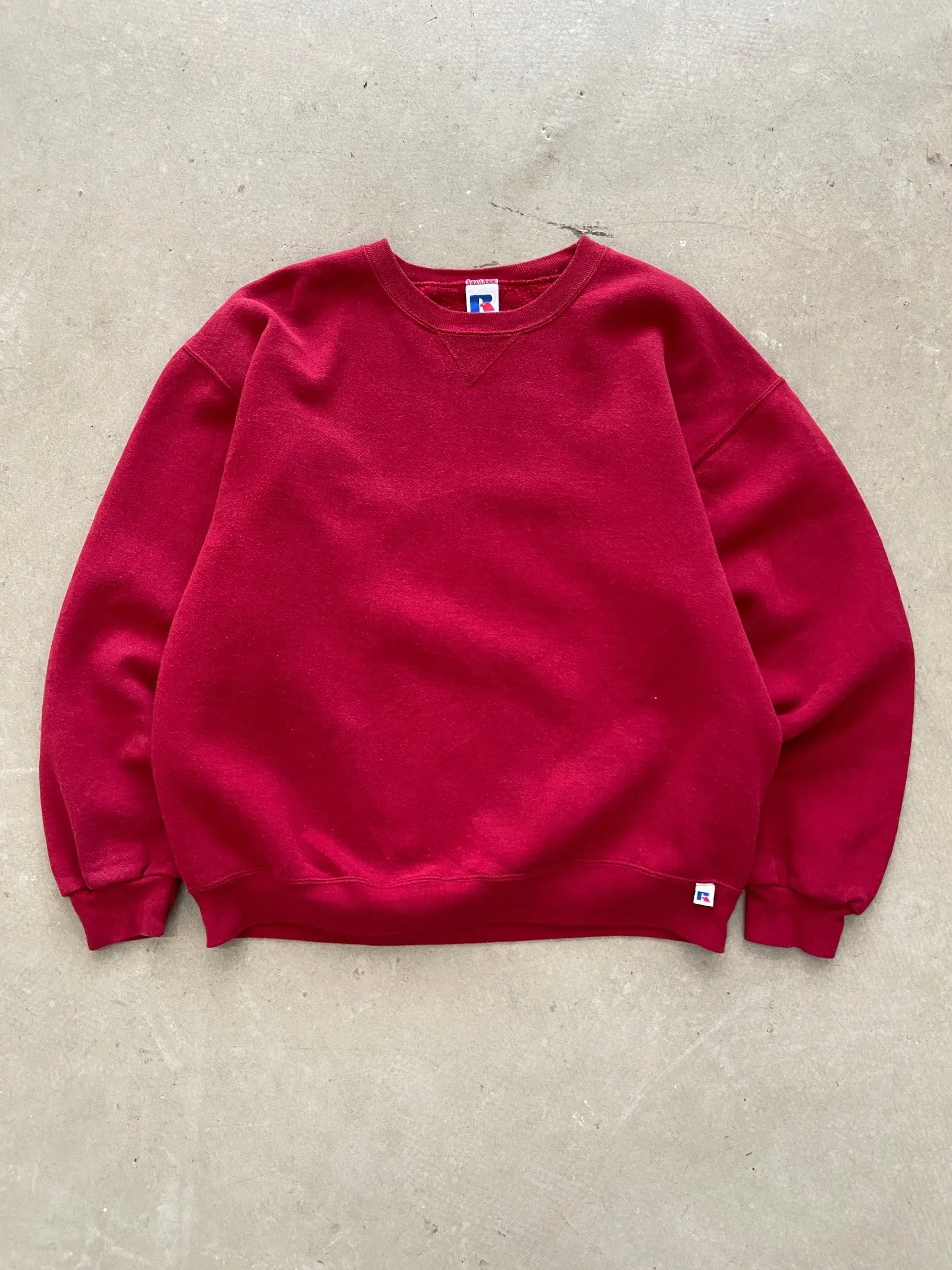 1990's Russell Athletic Faded Blank Sweat - L