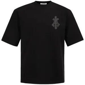 Alpha Cross Tee In Zari Embroidery (Black)