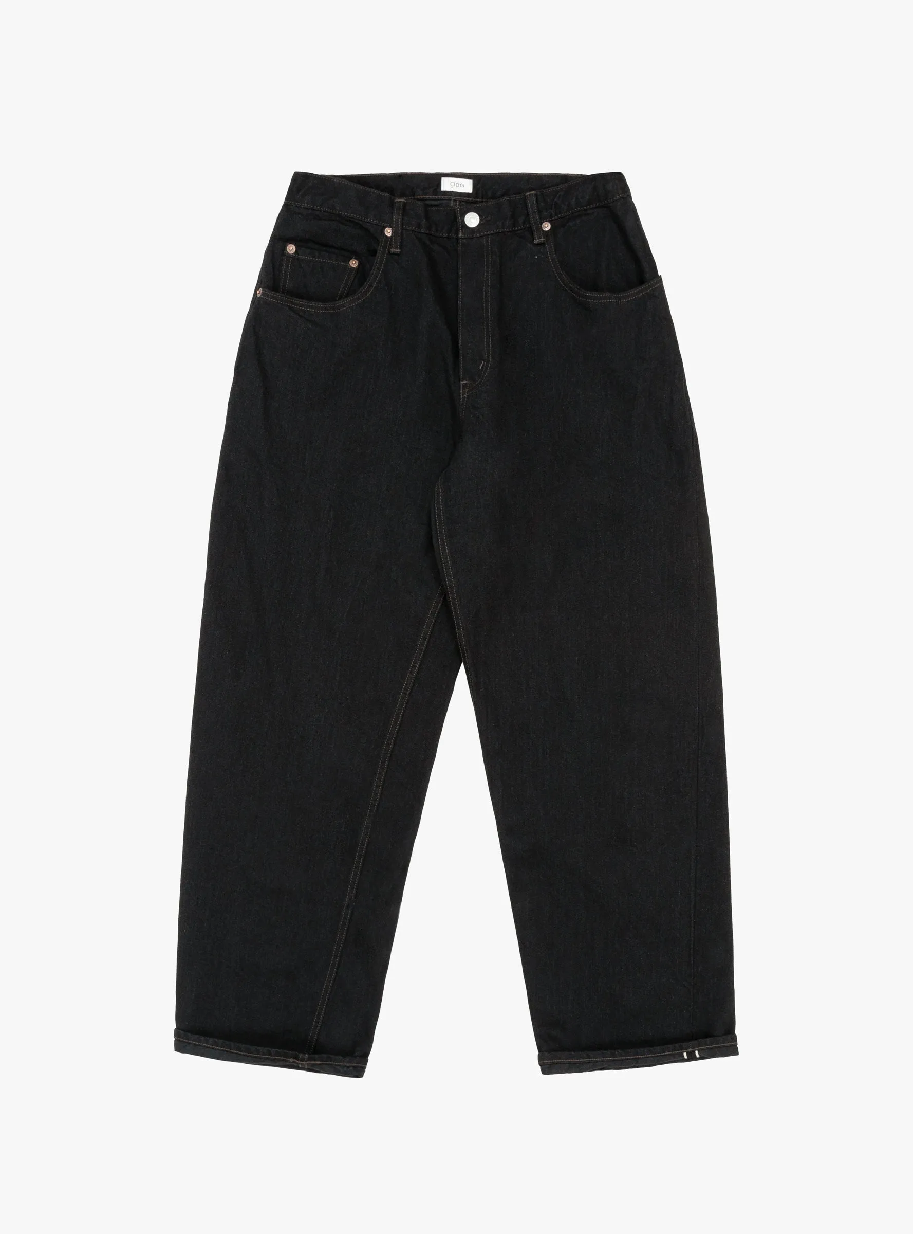 Baggy 5 Pocket Pants Black (One Wash)