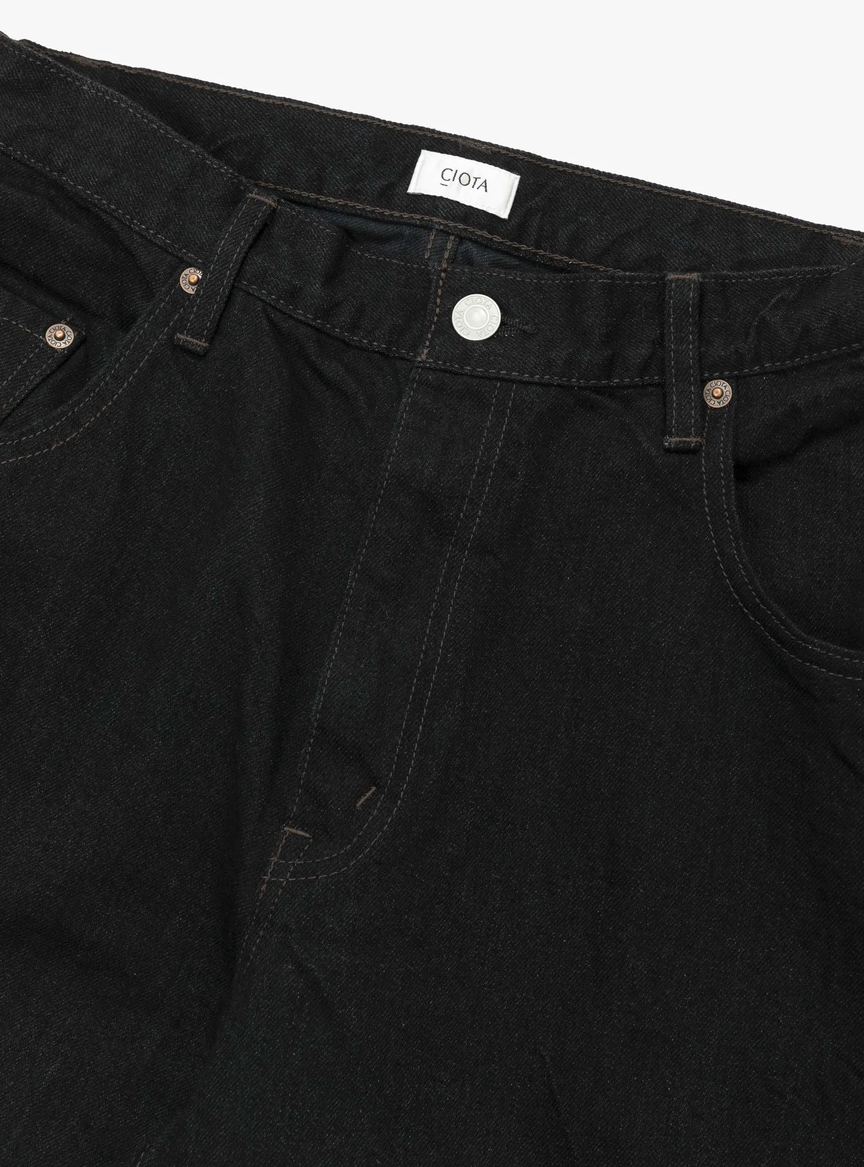 Baggy 5 Pocket Pants Black (One Wash)