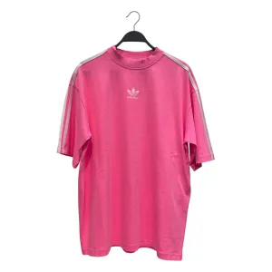 BALENCIAGA/adidas/T-Shirt/XL/Cotton/PNK/Stripe/
