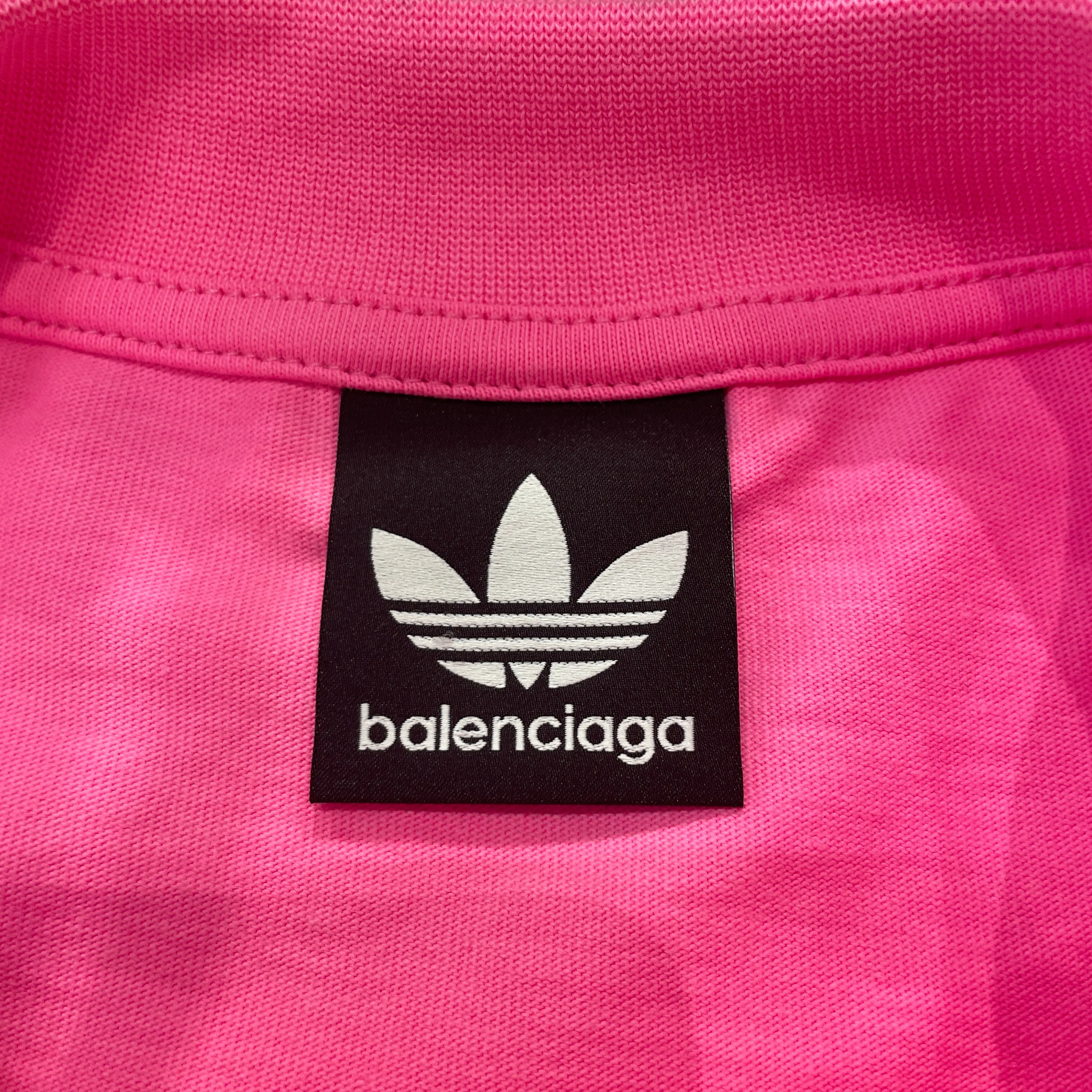 BALENCIAGA/adidas/T-Shirt/XL/Cotton/PNK/Stripe/