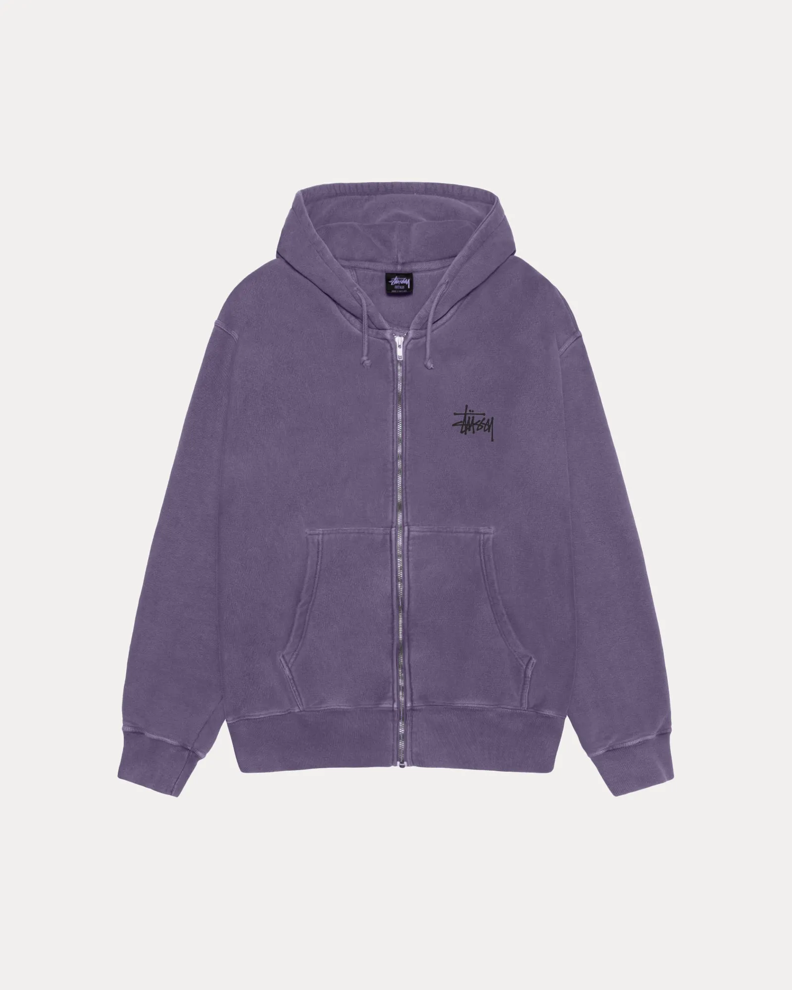 BASIC STSSY ZIP HOODIE PIGMENT DYED