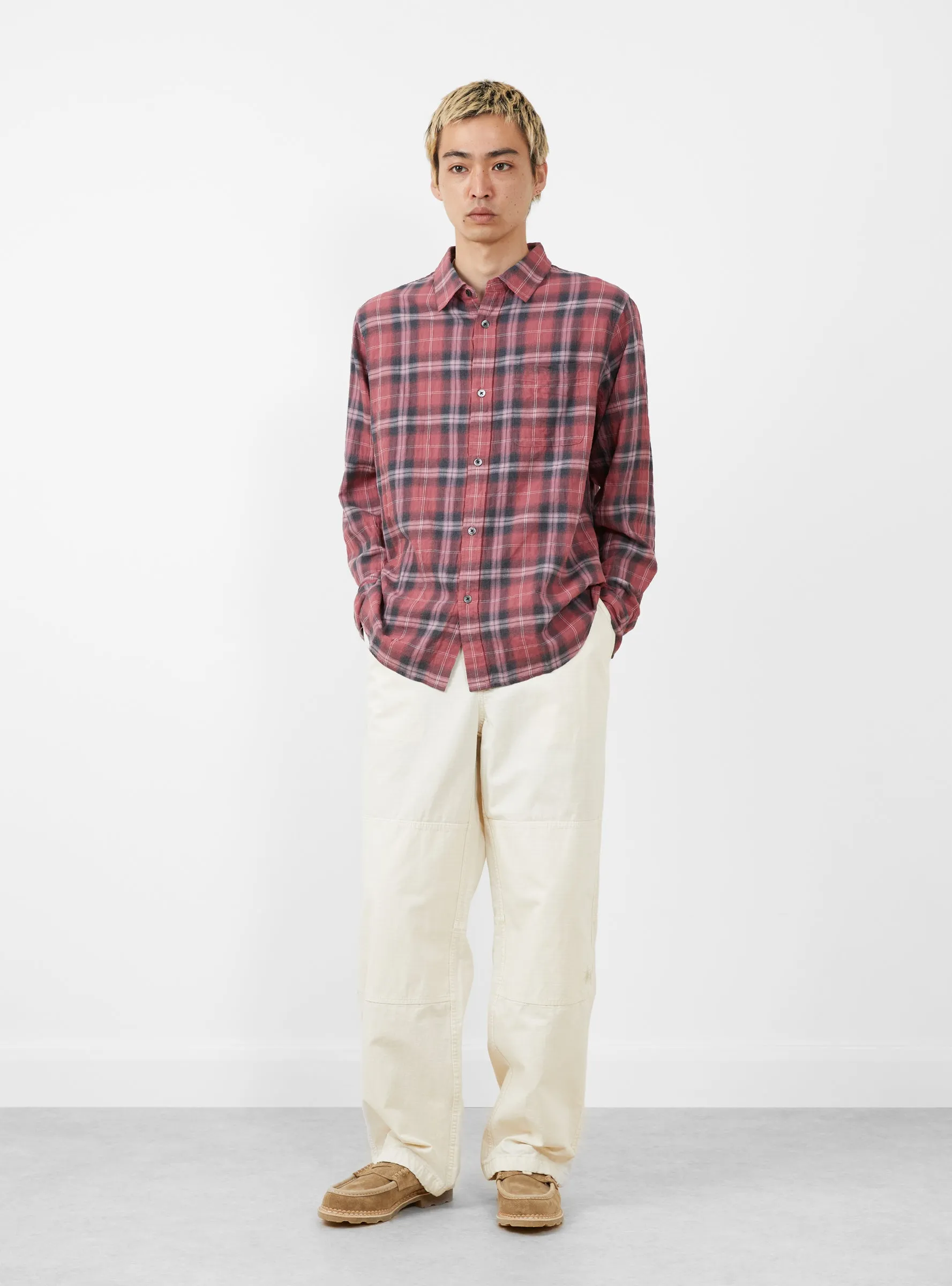 Beach Plaid Shirt Red
