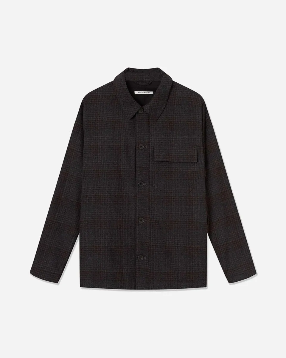 Clive Wool Shirt - Black