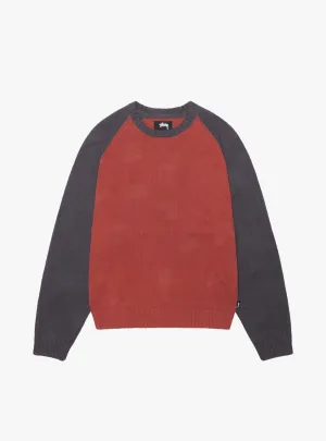 Colorblocked Raglan Crew Brick