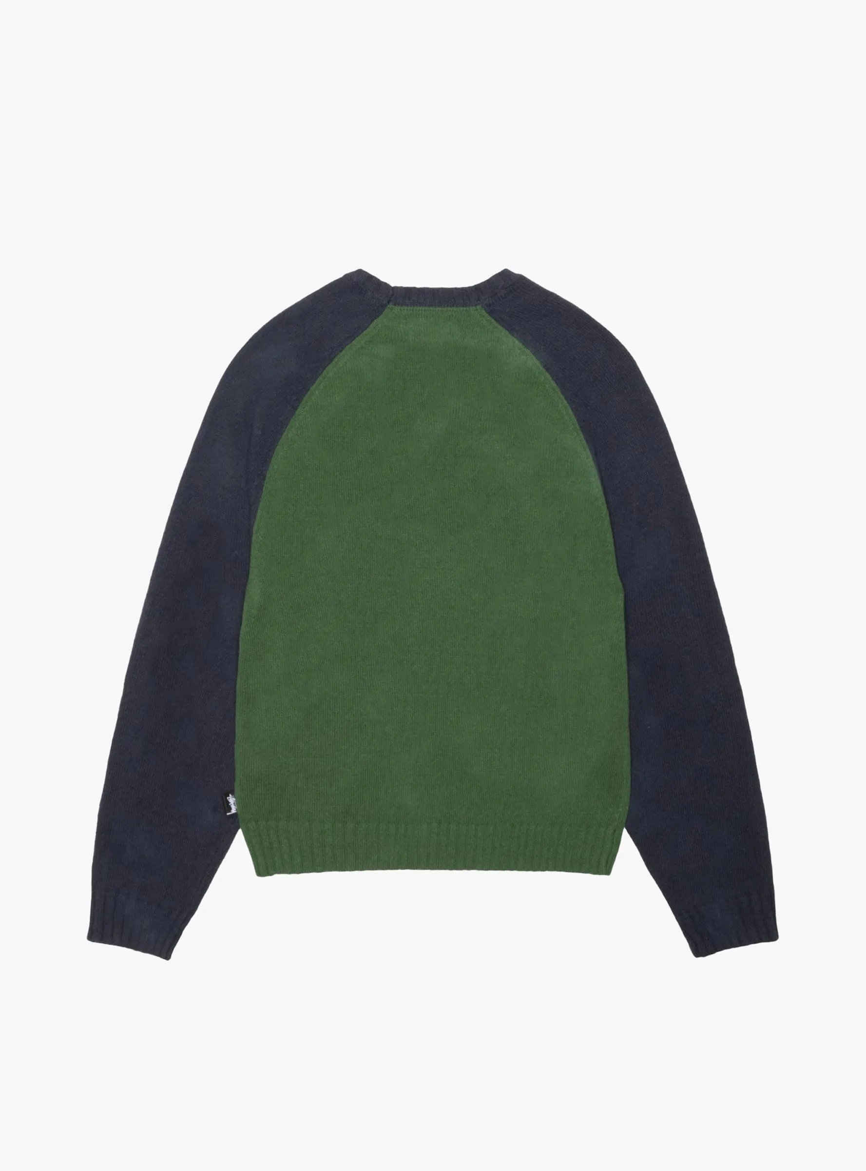 Colorblocked Raglan Crew Green