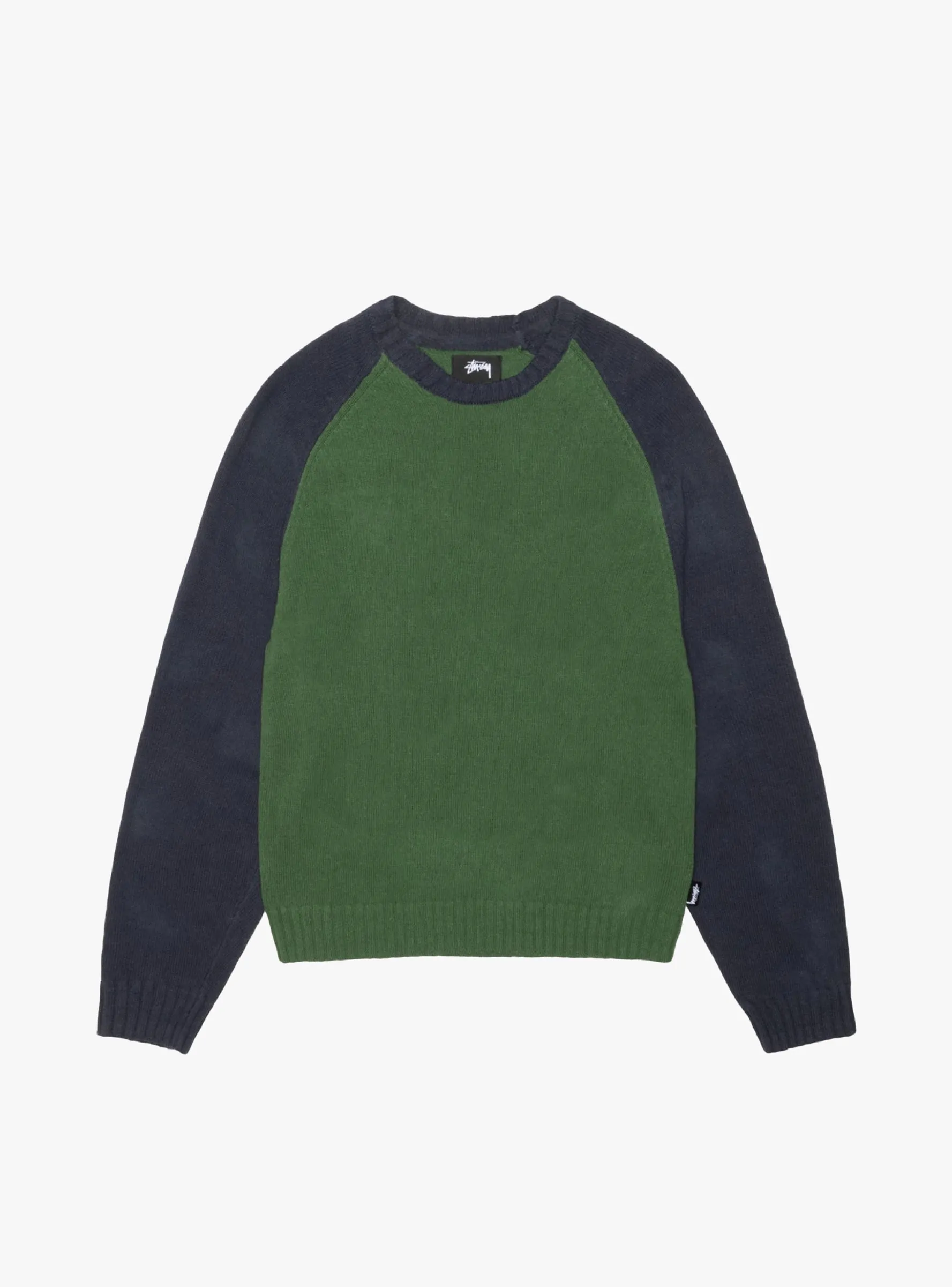Colorblocked Raglan Crew Green