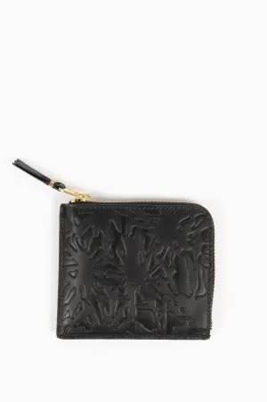 COMME DES GARCONS EMBOSSED FOREST WALLET 3100 BLACK