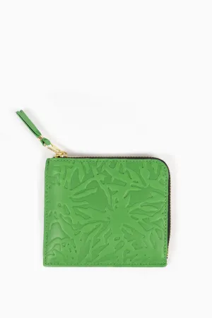 COMME DES GARCONS EMBOSSED FOREST WALLET 3100 GREEN