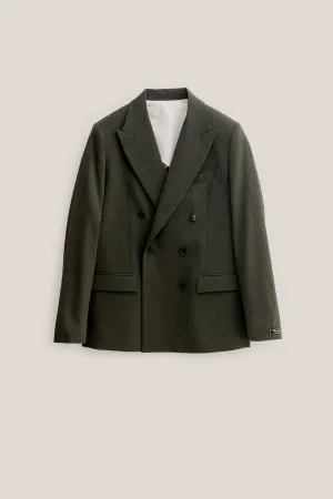 DOUBLE-BREASTED PEAK BLAZER