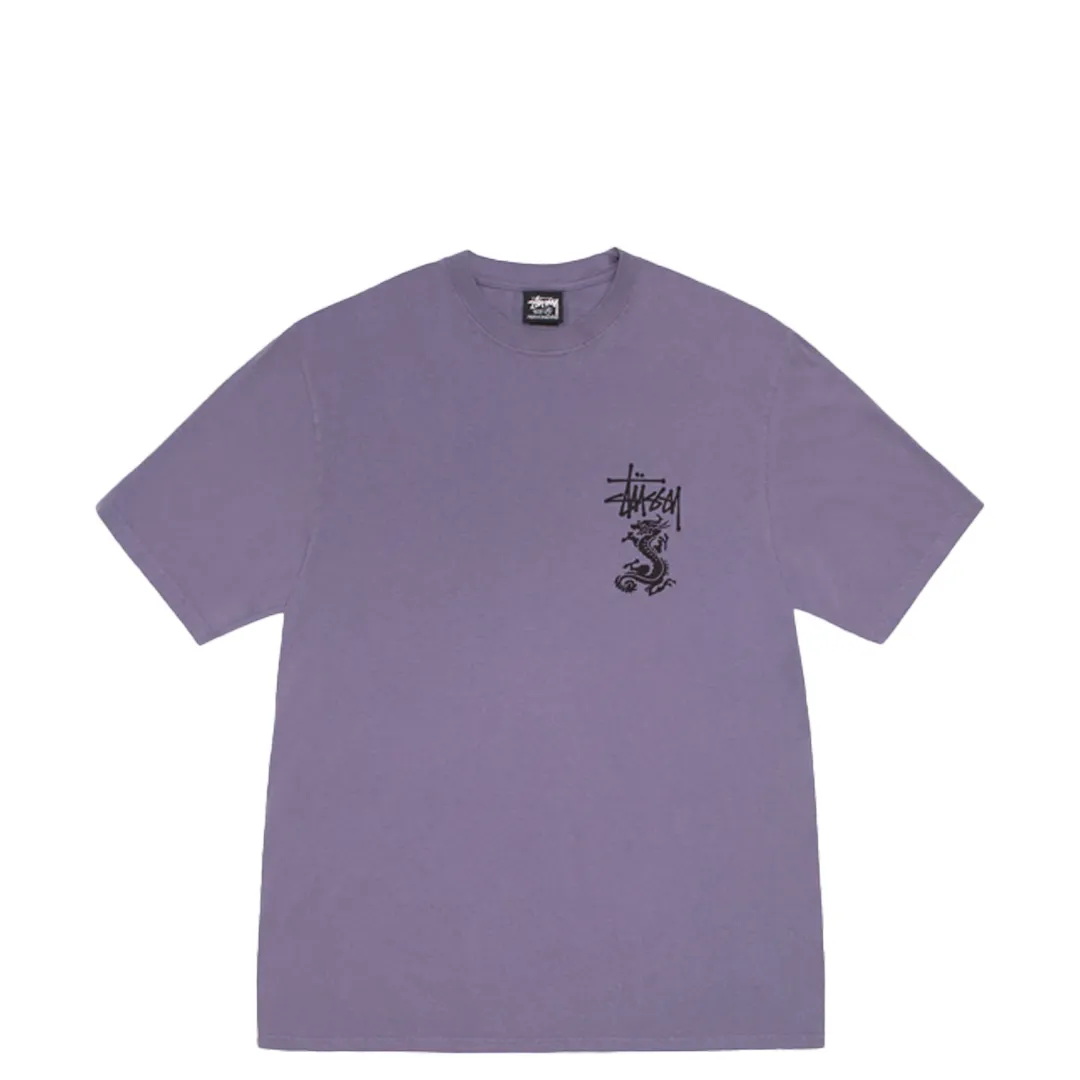 DOUBLE DRAGON PIGMENT DYED TEE GRAPE