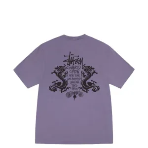DOUBLE DRAGON PIGMENT DYED TEE GRAPE