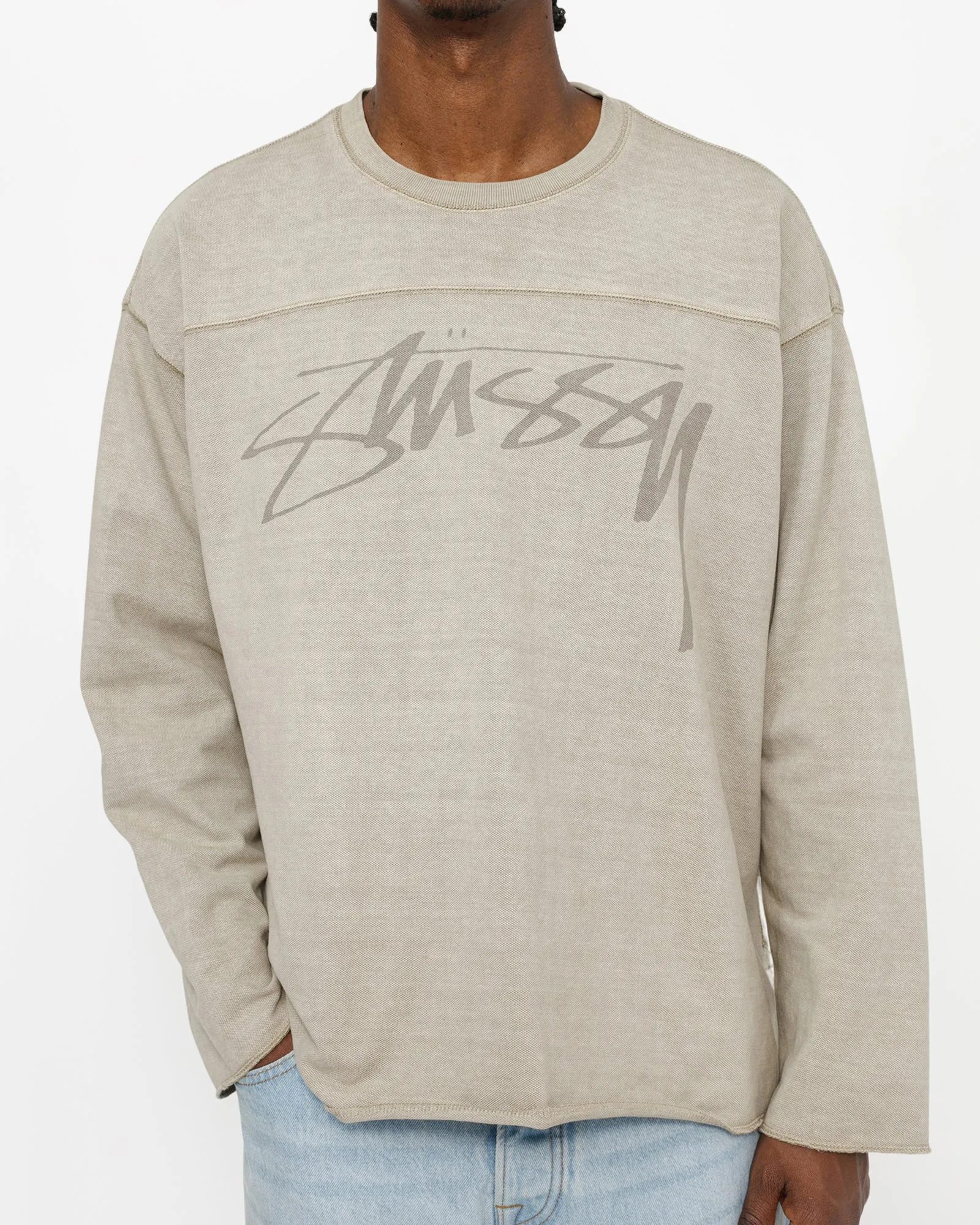 Football Crew Pigment Dyed Cotton