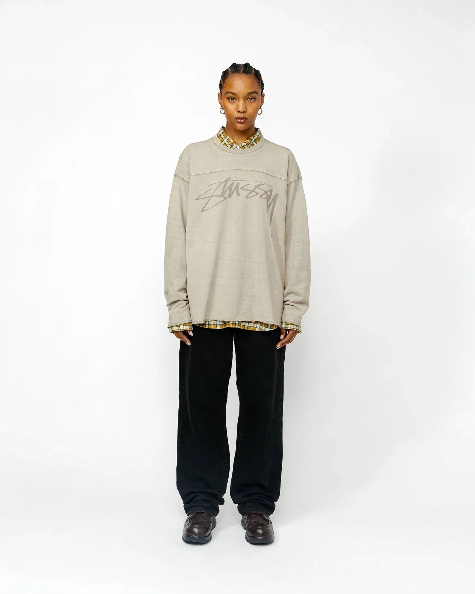 Football Crew Pigment Dyed Cotton
