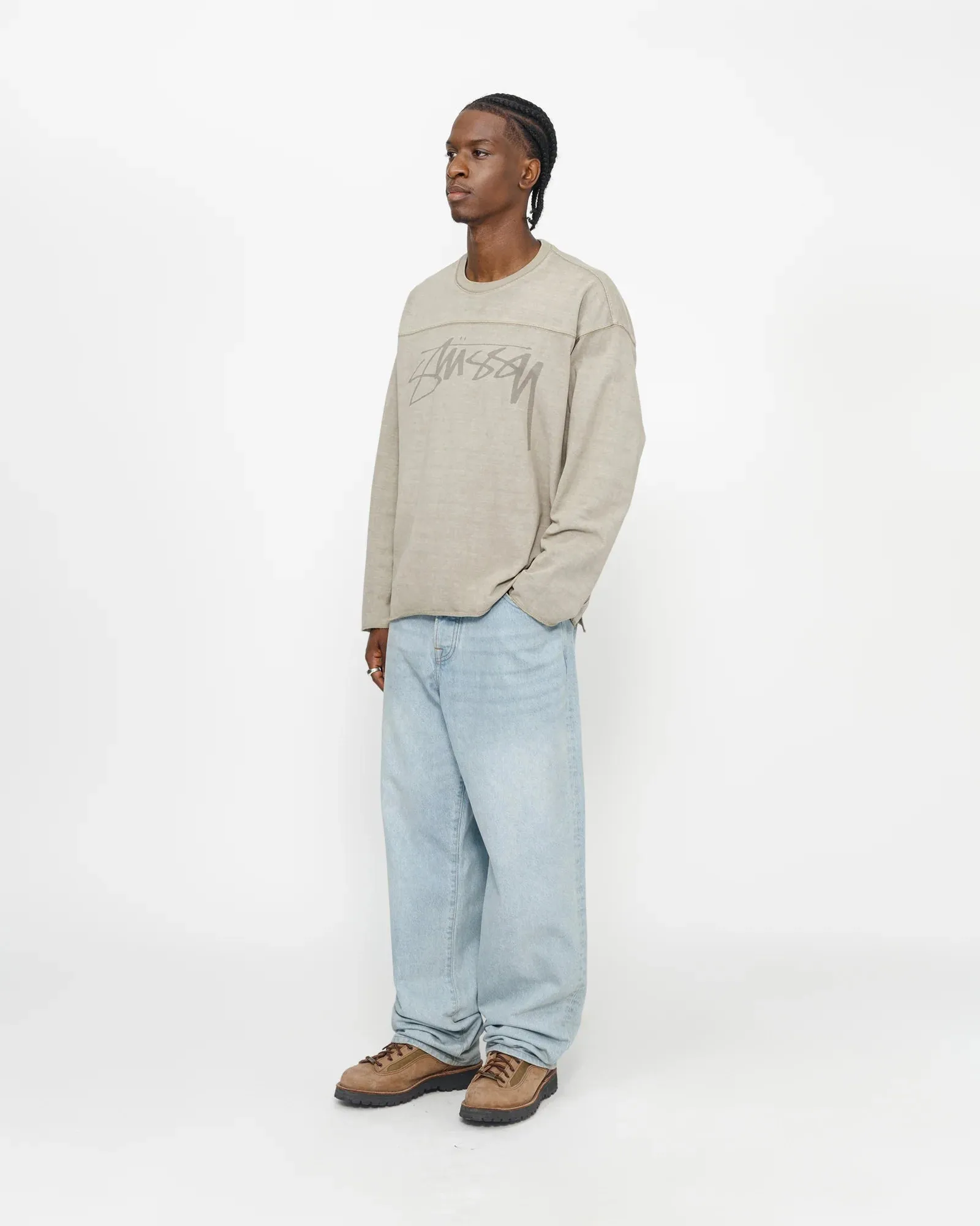 Football Crew Pigment Dyed Cotton