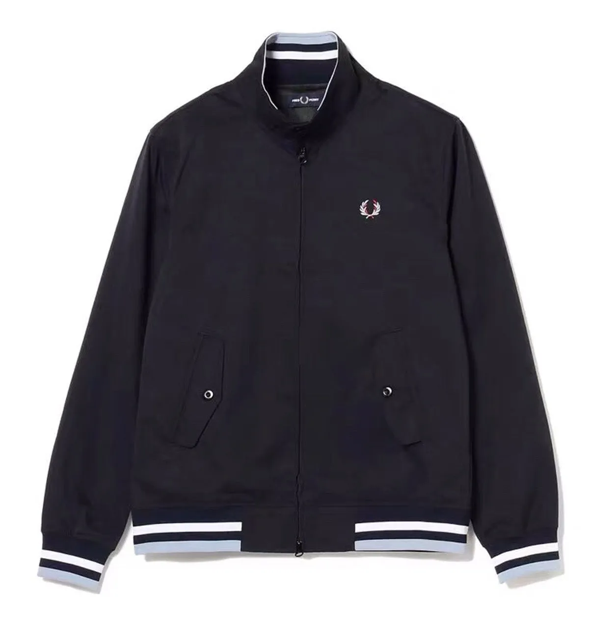 Fred Perry Swing Top Jacket Windbreaker (Black Cyan)