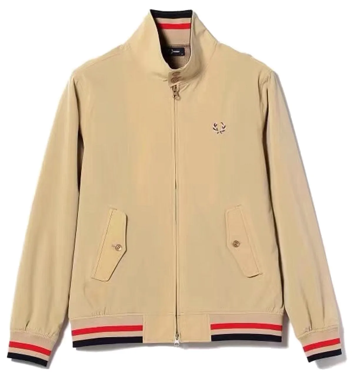 Fred Perry Swing Top Jacket Windbreaker (Khaki Red)