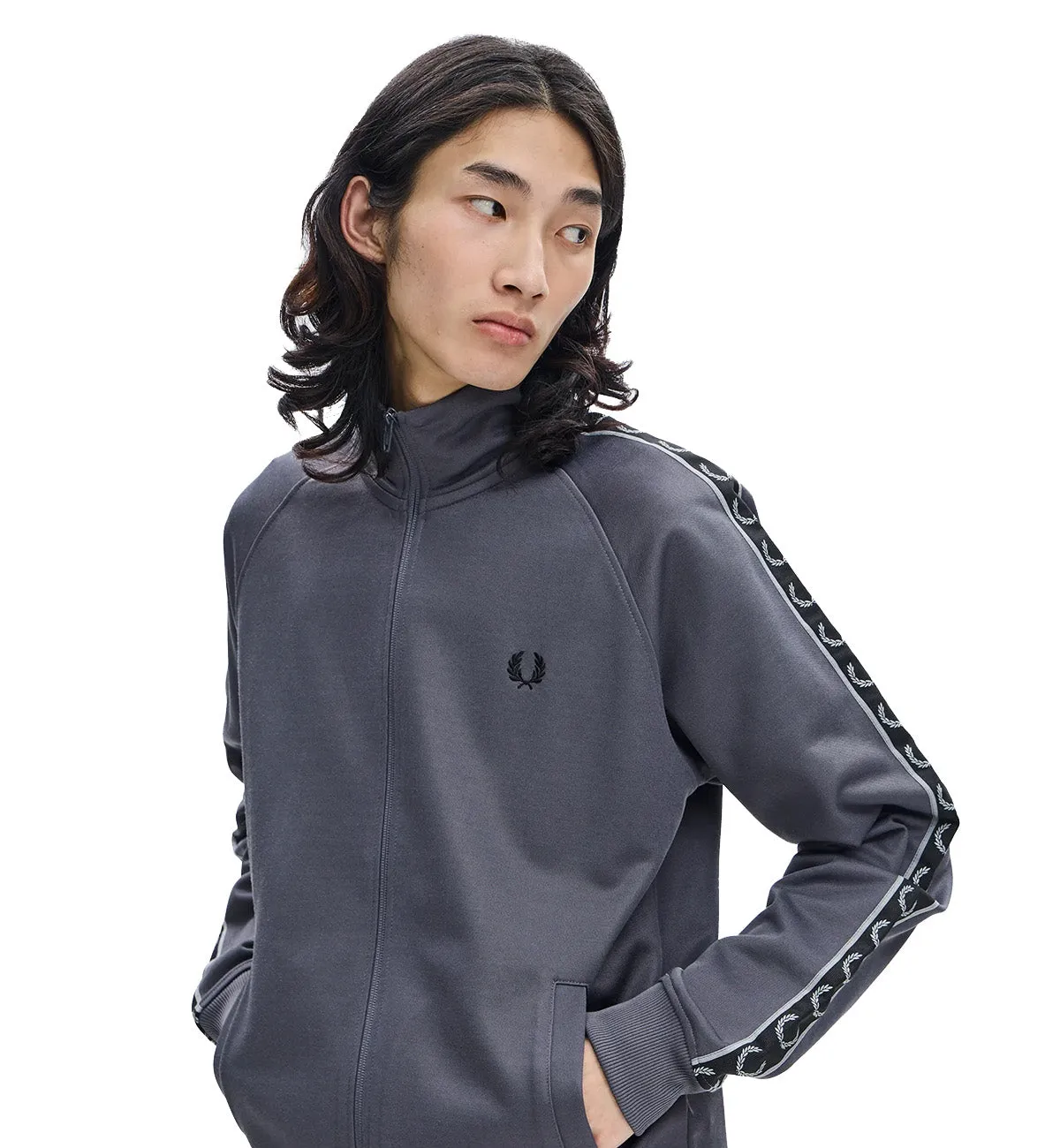 Fred Perry Track Taped Jacket (Grey)
