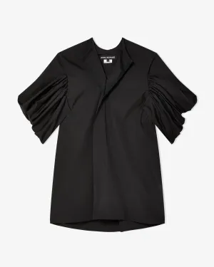 Junya Watanabe - Women's V-Neck Shirt Dress - (Black)