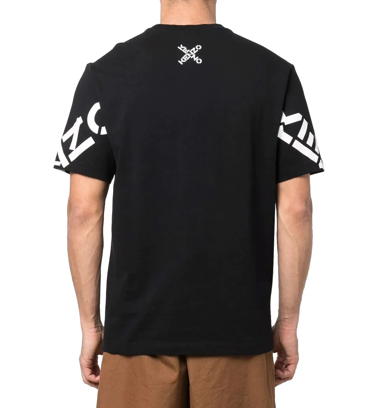 Kenzo Sport Relaxed Sleeve Cross Logo T-Shirt (Black)