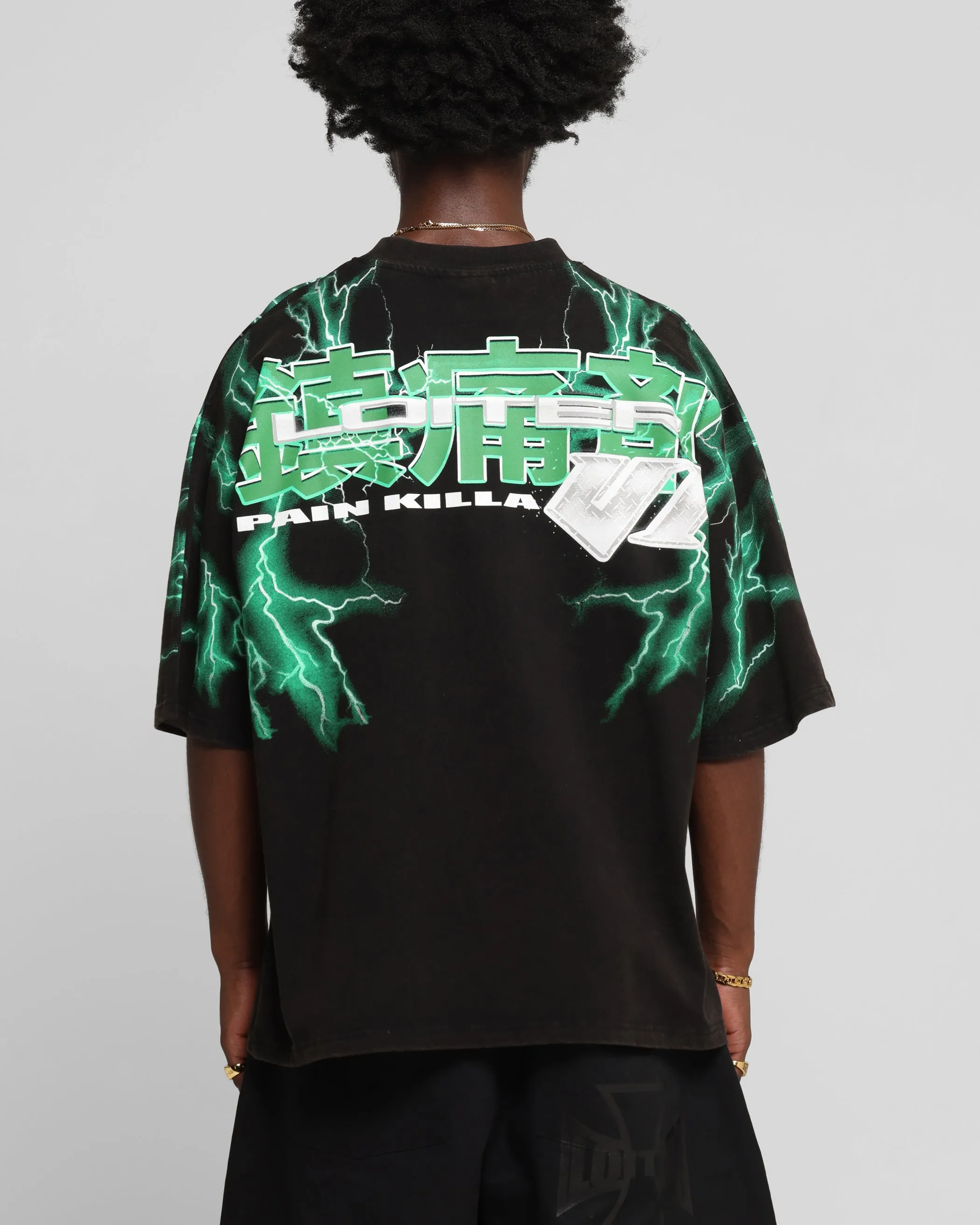 Loiter Greaser Vintage T-Shirt Black/Green
