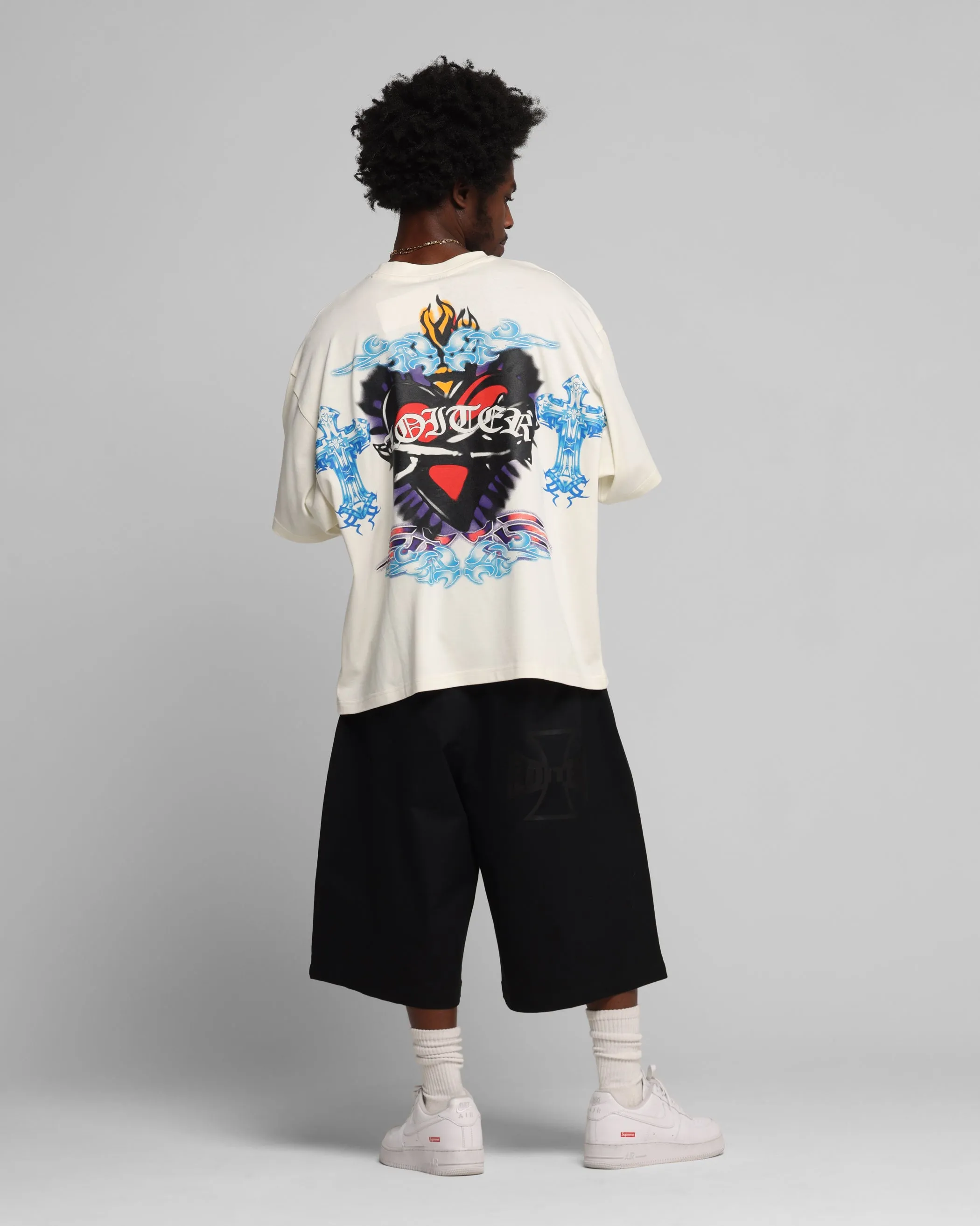 Loiter Hearts T-Shirt Off White