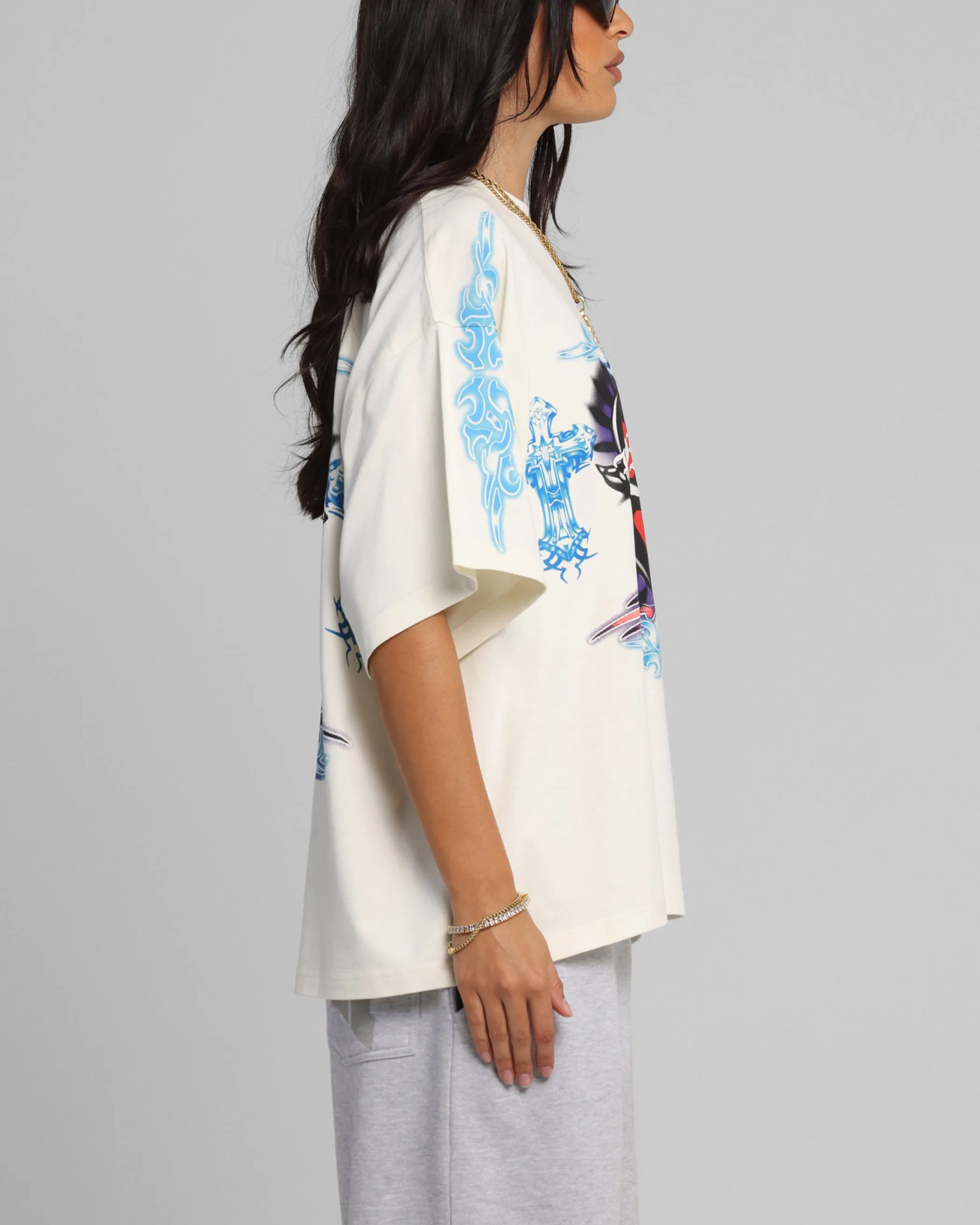 Loiter Hearts T-Shirt Off White