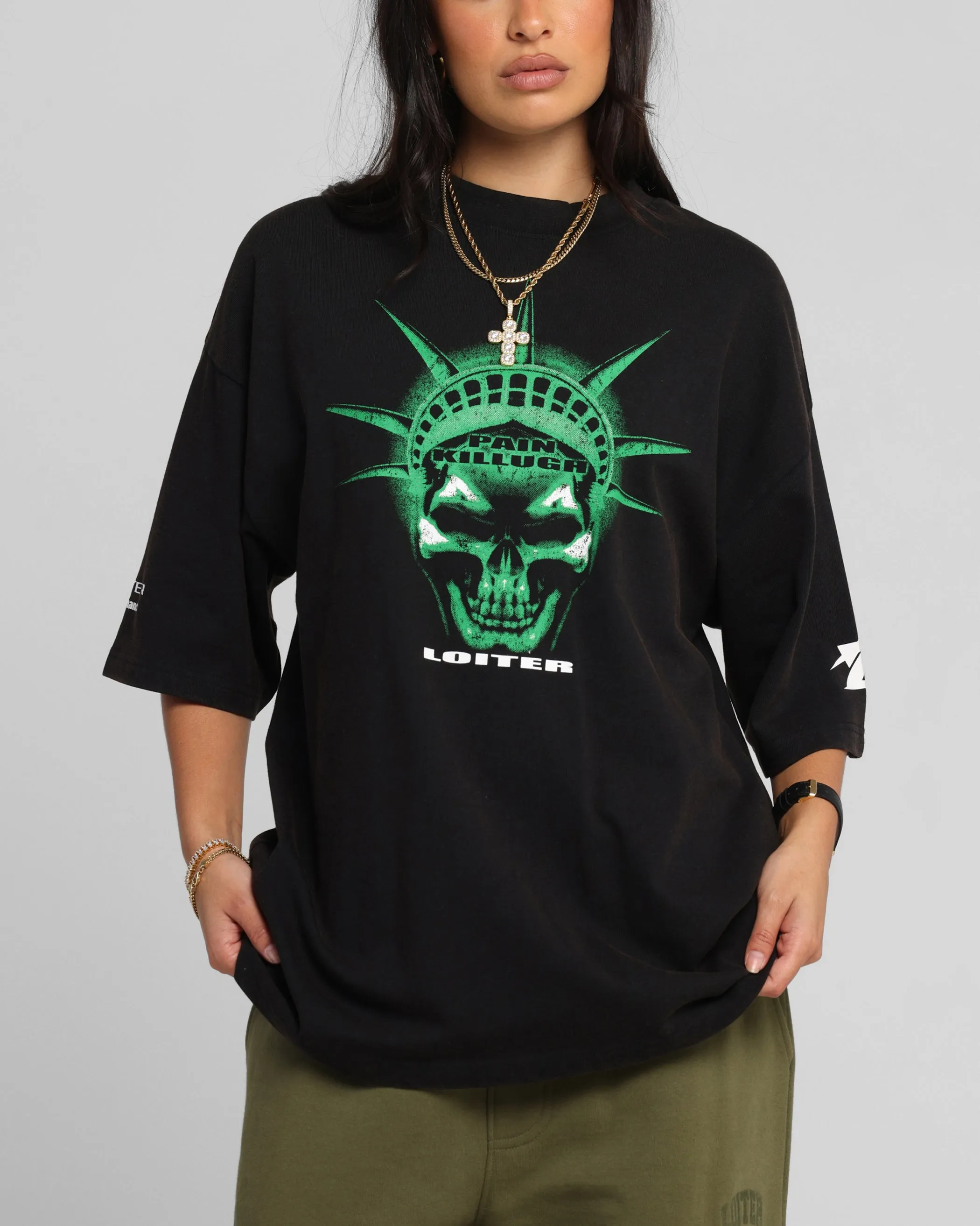 Loiter Liberty Vintage T-Shirt Vintage Black