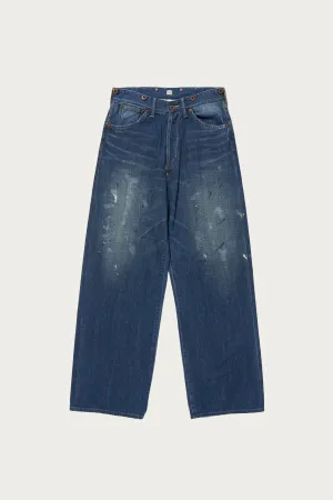 Lot. 704 Denim Trousers C.1920's - Damaged Indigo Paint
