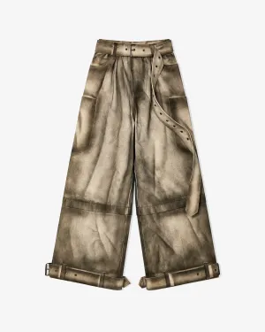 Melitta Baumeister - Women's Belted Denim Pants - (Black/Shine)