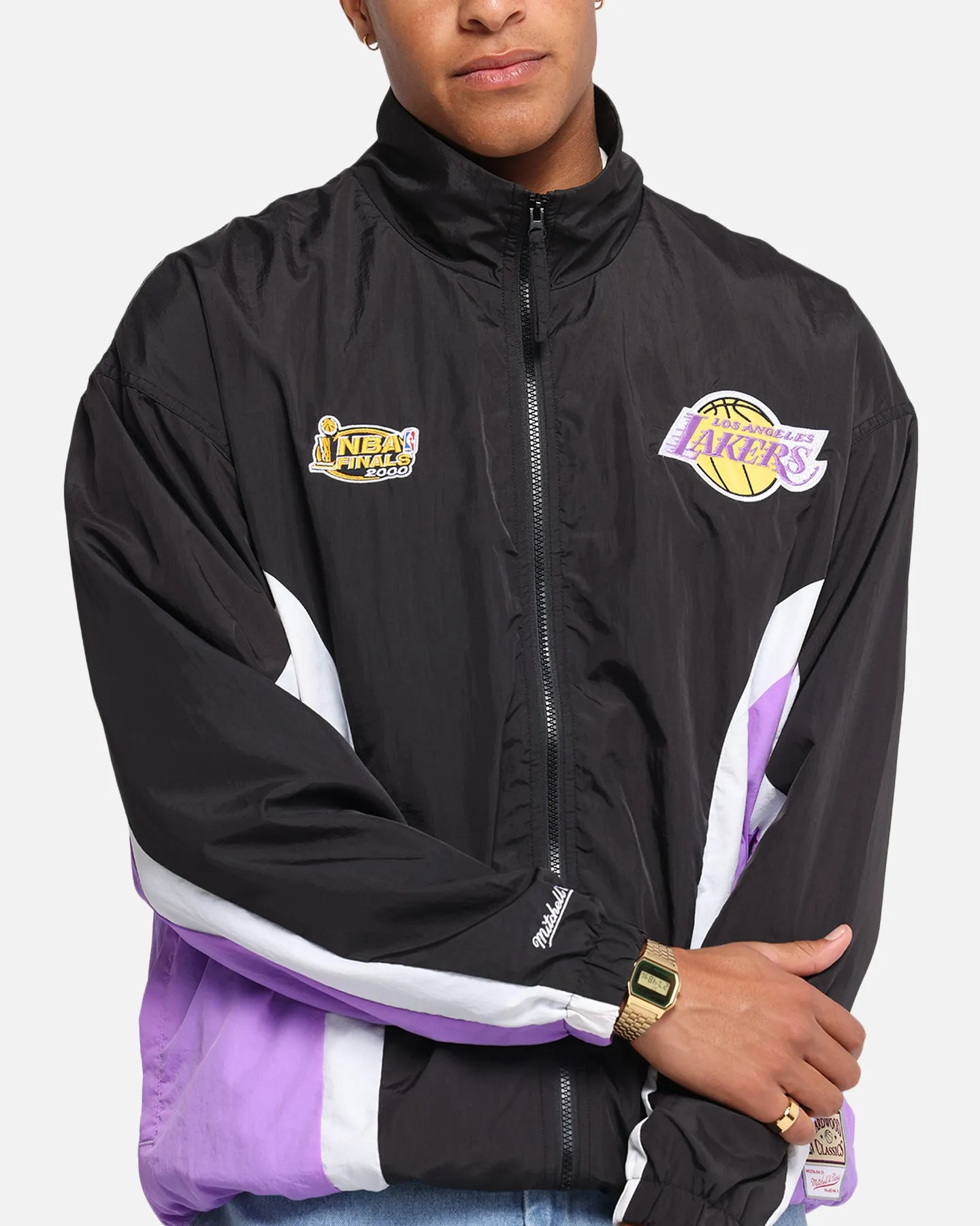 Mitchell & Ness Los Angeles Lakers Nylon Track Jacket Black/Purple