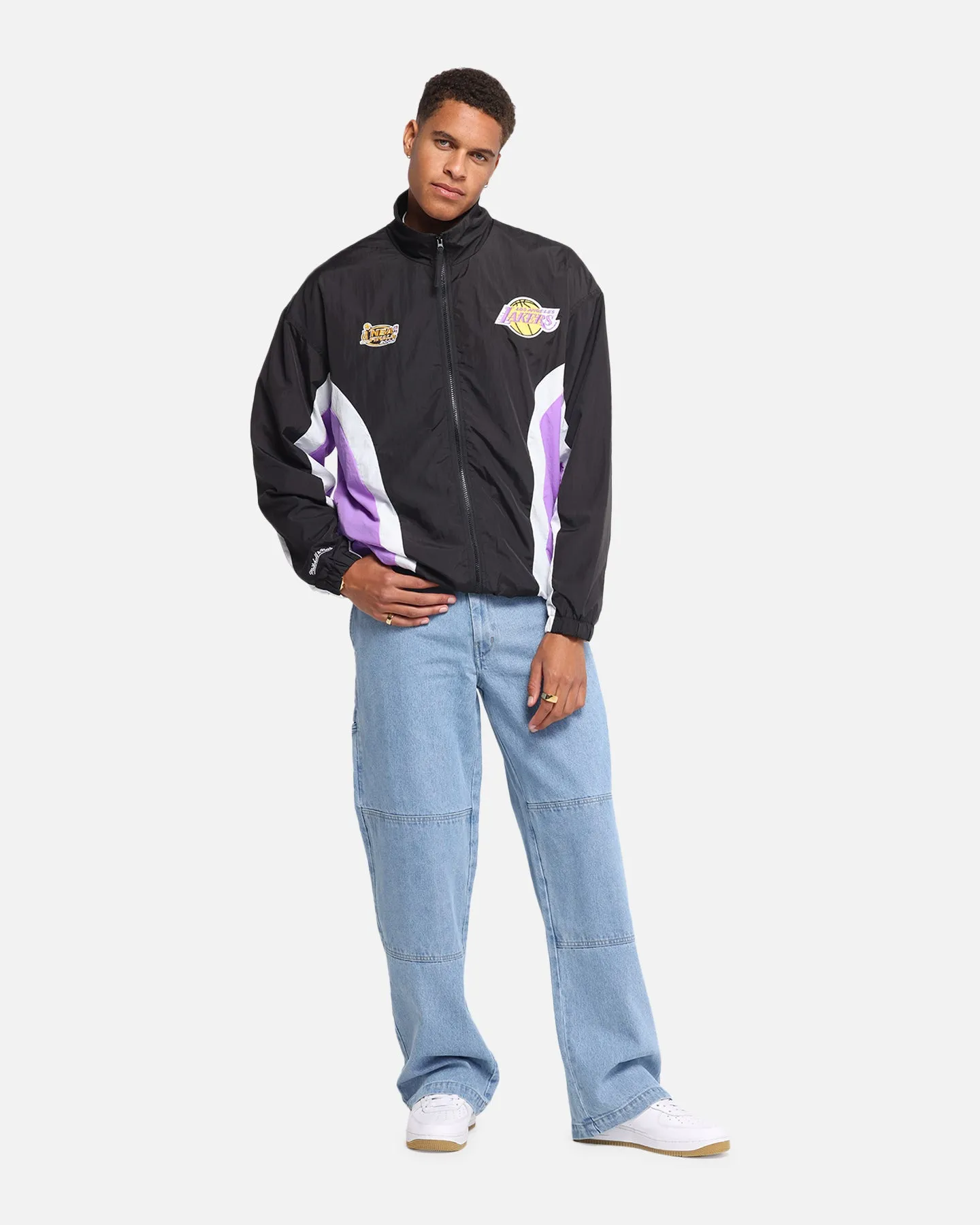Mitchell & Ness Los Angeles Lakers Nylon Track Jacket Black/Purple