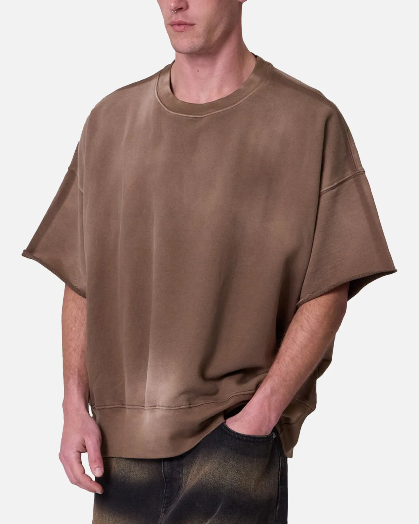 MNML Oversized Crewneck T-Shirt Tan