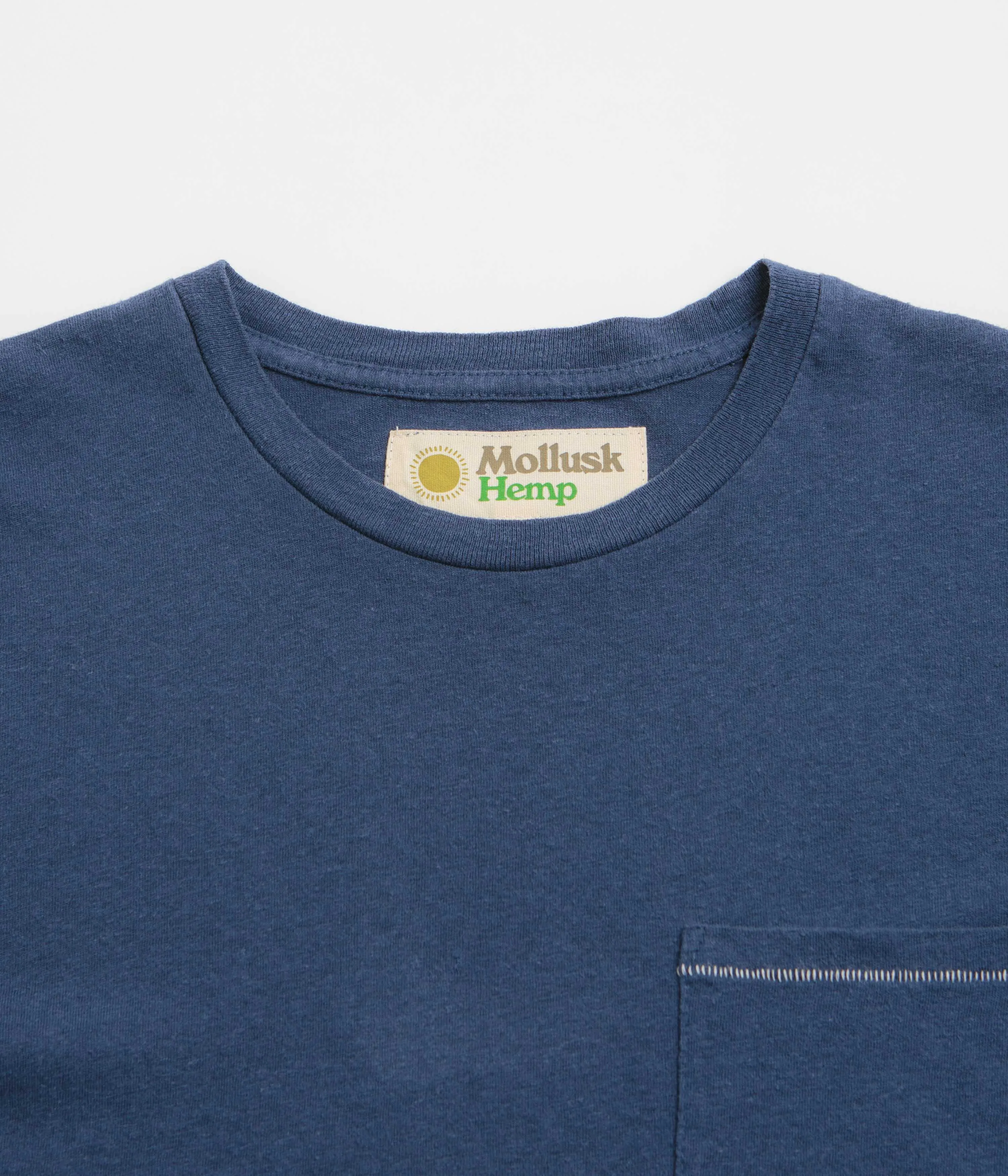 Mollusk Hemp Pocket T-Shirt - Dull Indigo