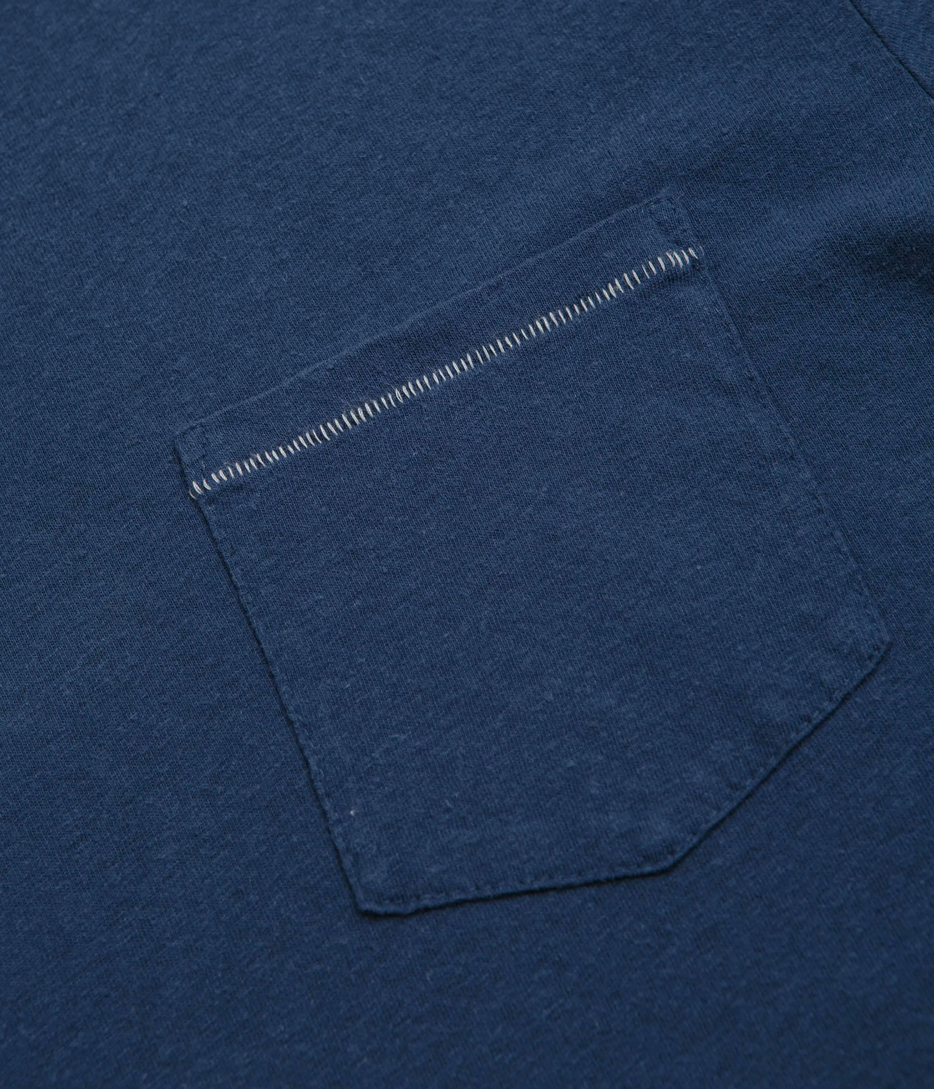Mollusk Hemp Pocket T-Shirt - Dull Indigo
