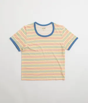 Mollusk Womens Ringer T-Shirt - Red / Gold / Green Stripe