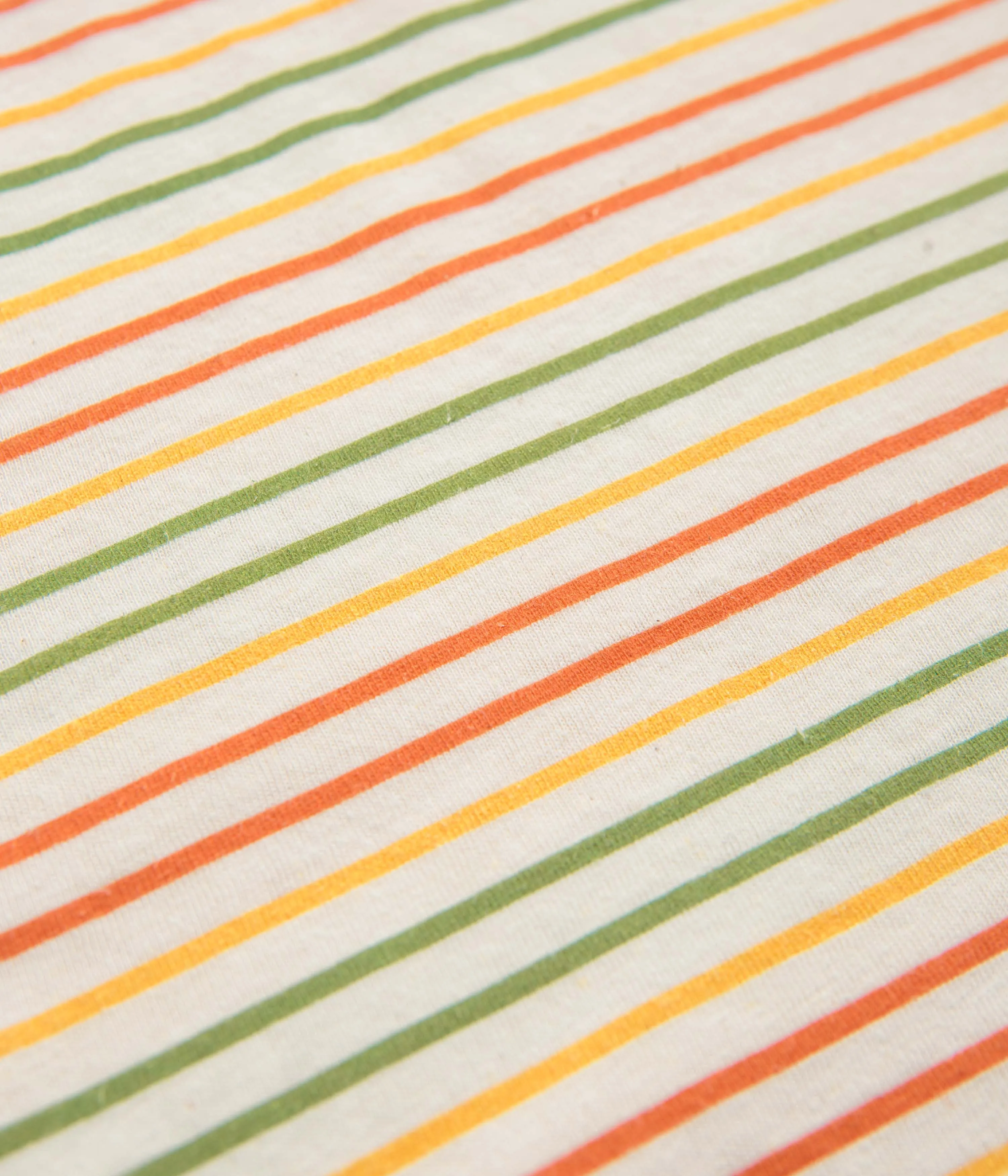 Mollusk Womens Ringer T-Shirt - Red / Gold / Green Stripe