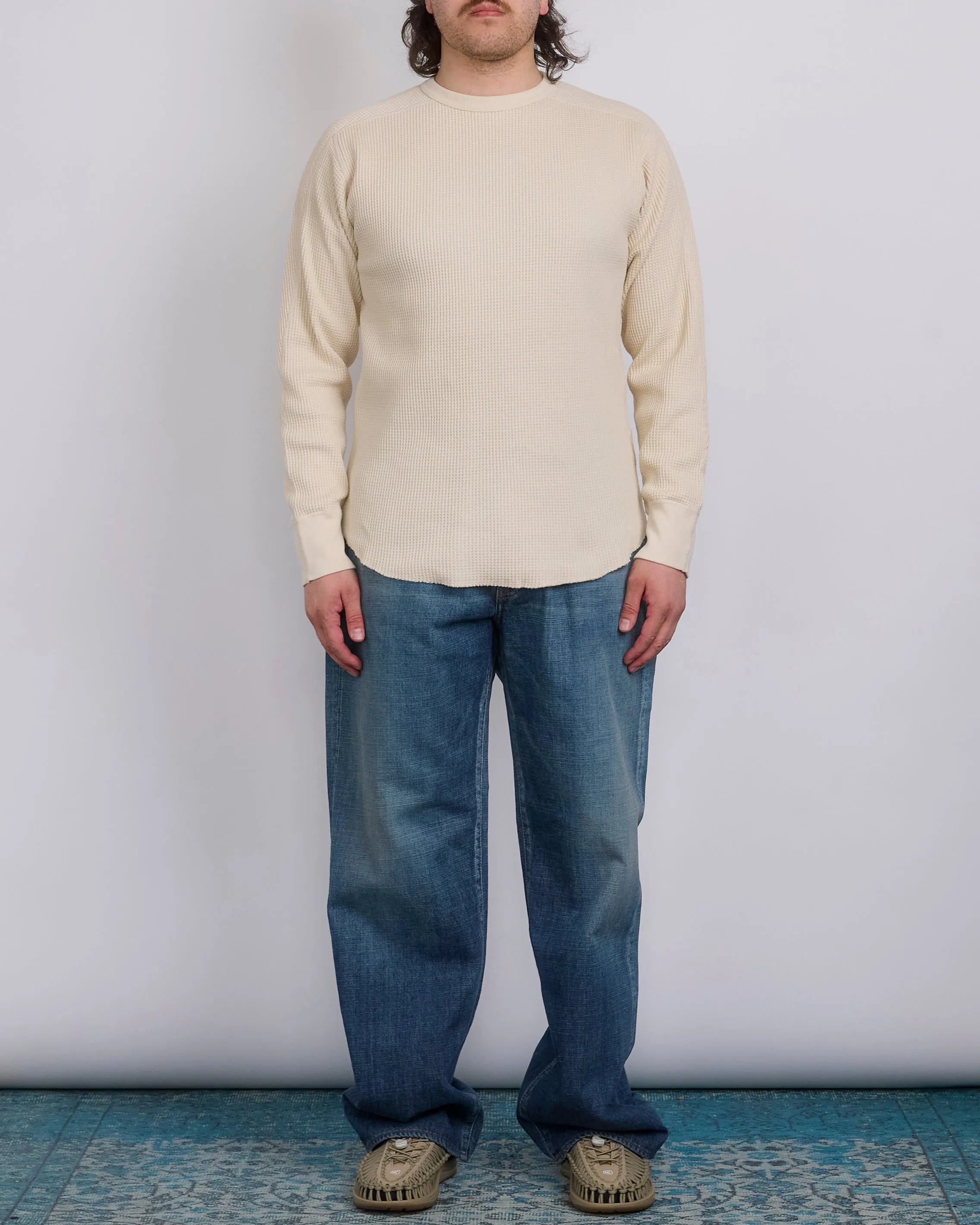 nanamica Crewneck Thermal Sweatshirt Natural