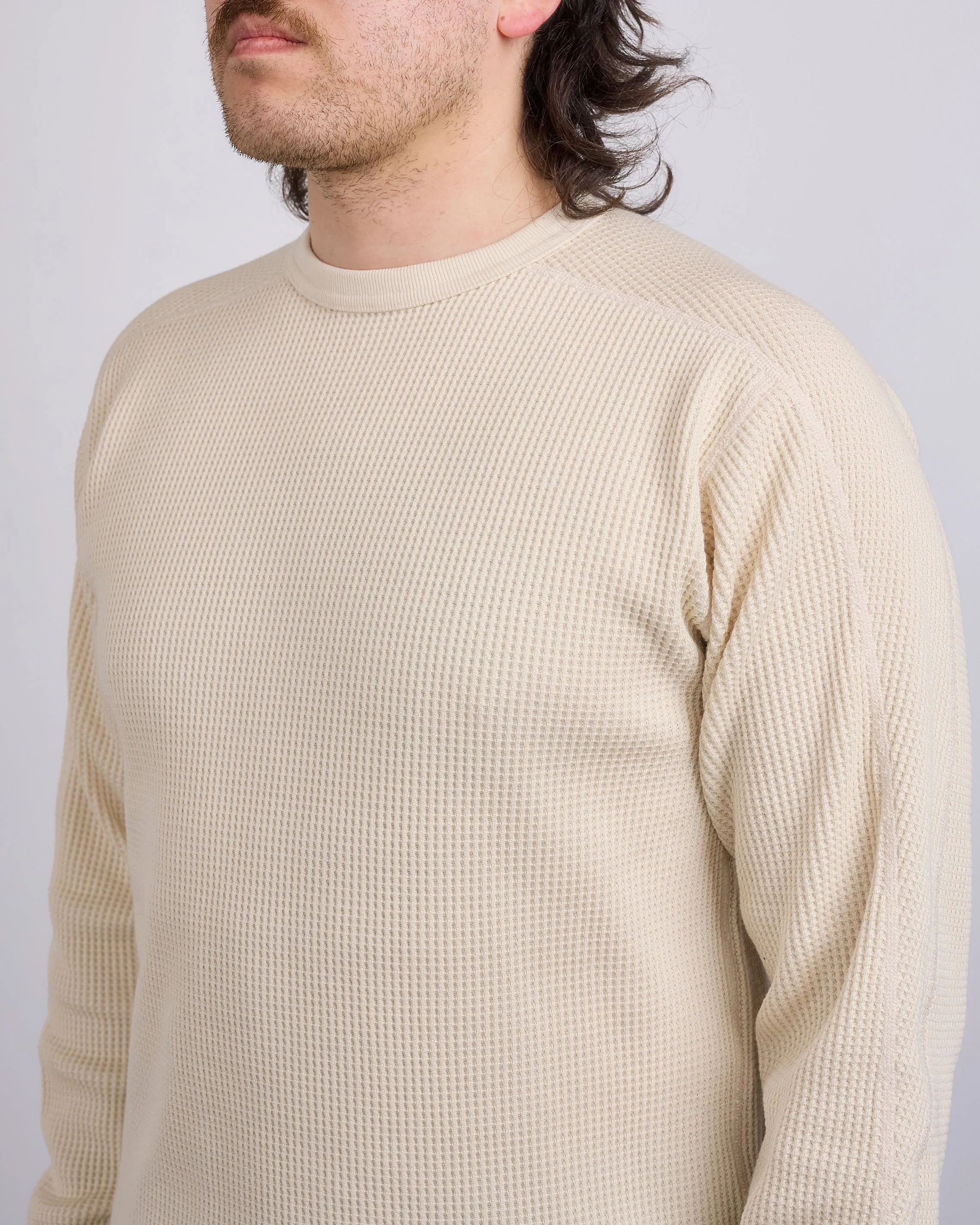 nanamica Crewneck Thermal Sweatshirt Natural