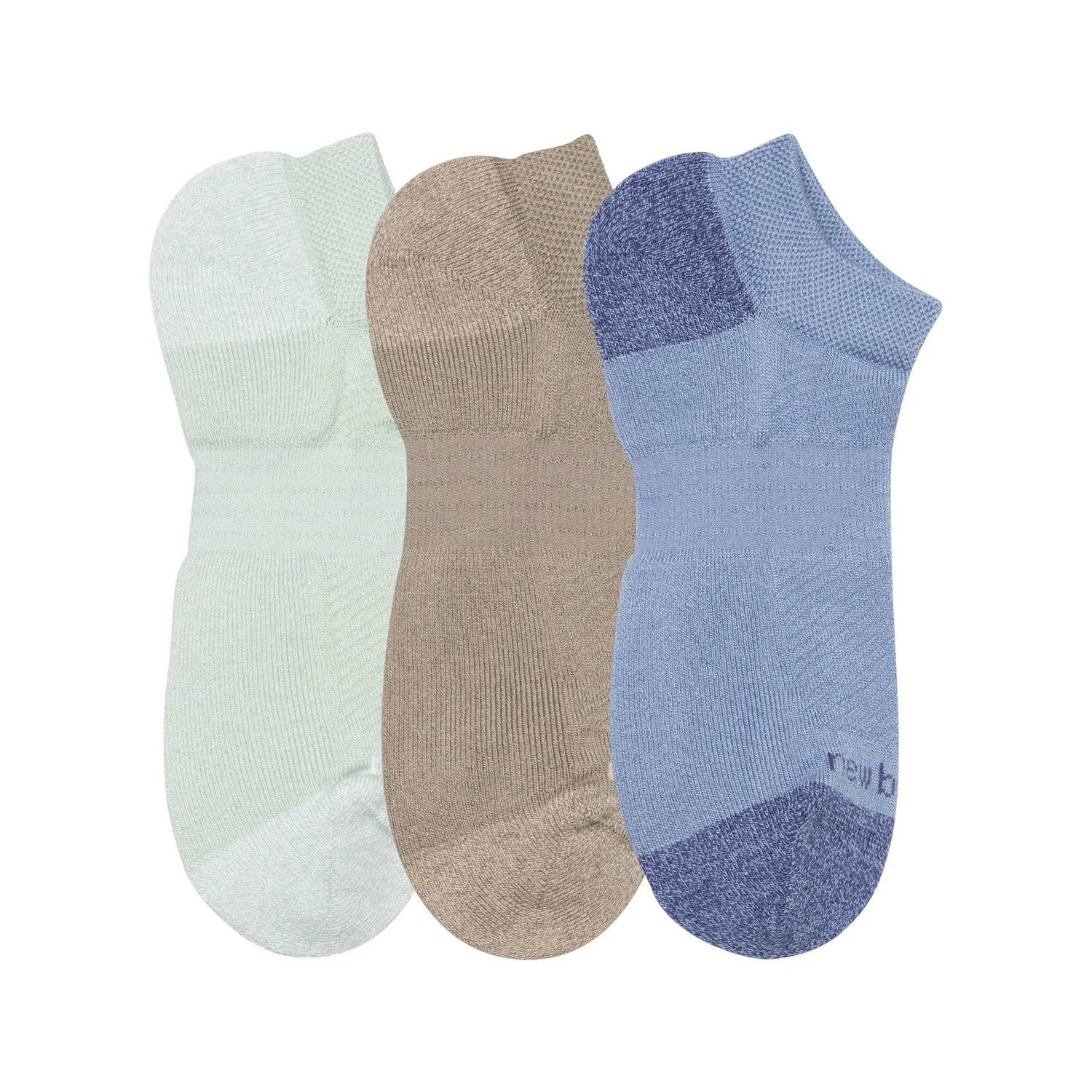 New Balance Active No Show Socks 3 Pack Assorted Colors 2
