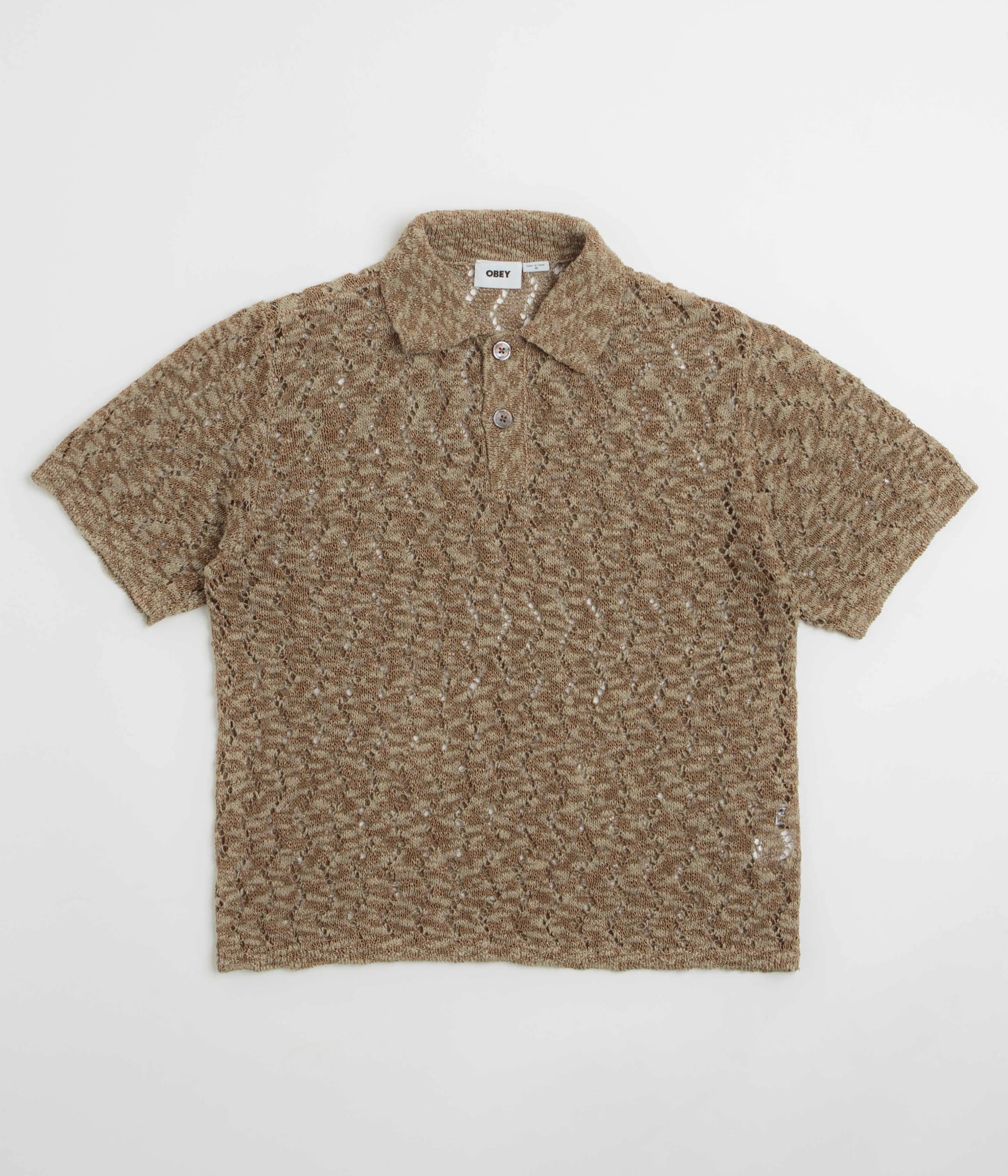 Obey Andre Polo Short Sleeve Sweatshirt - Toffee Brown