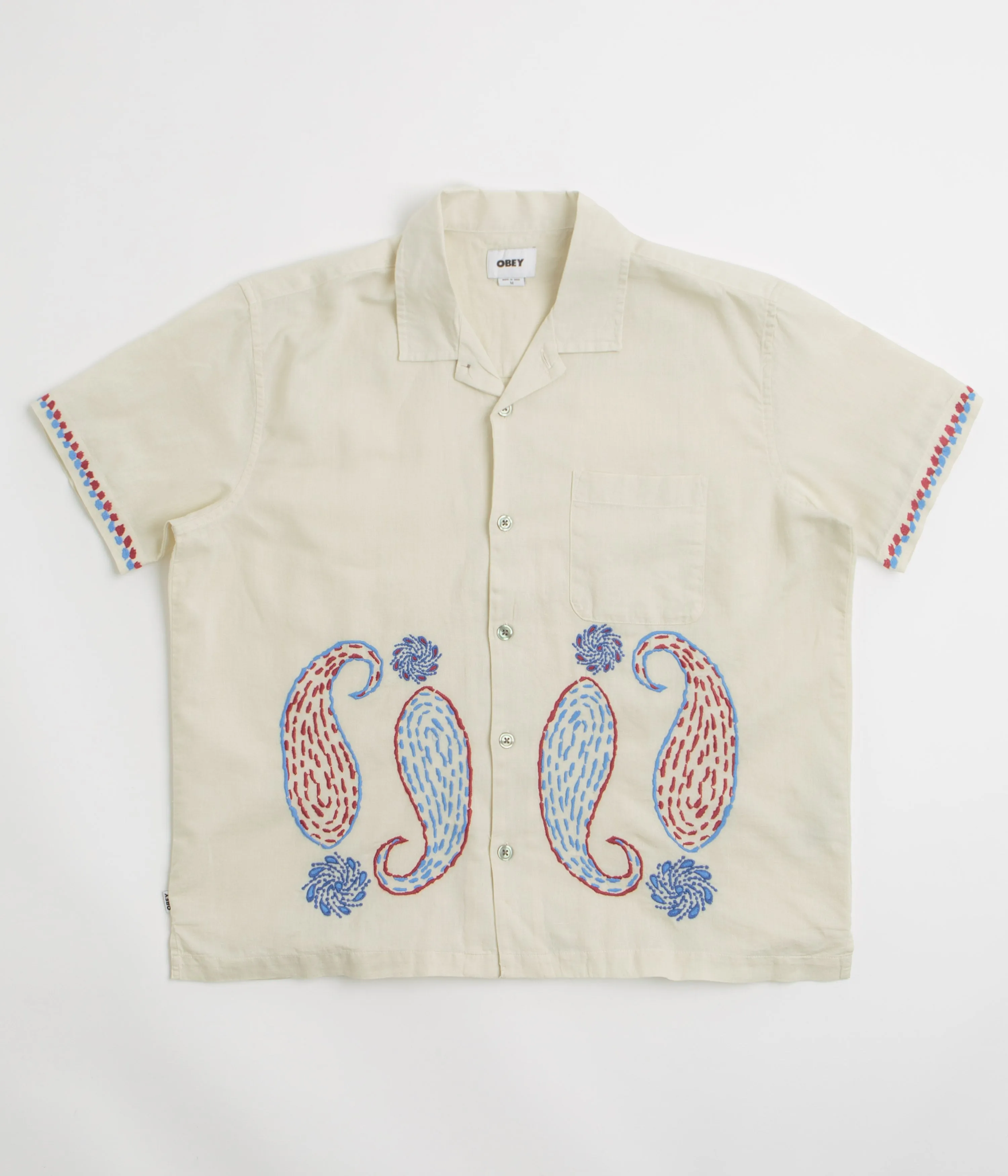 Obey Quentin Short Sleeve Shirt - Birch Multi