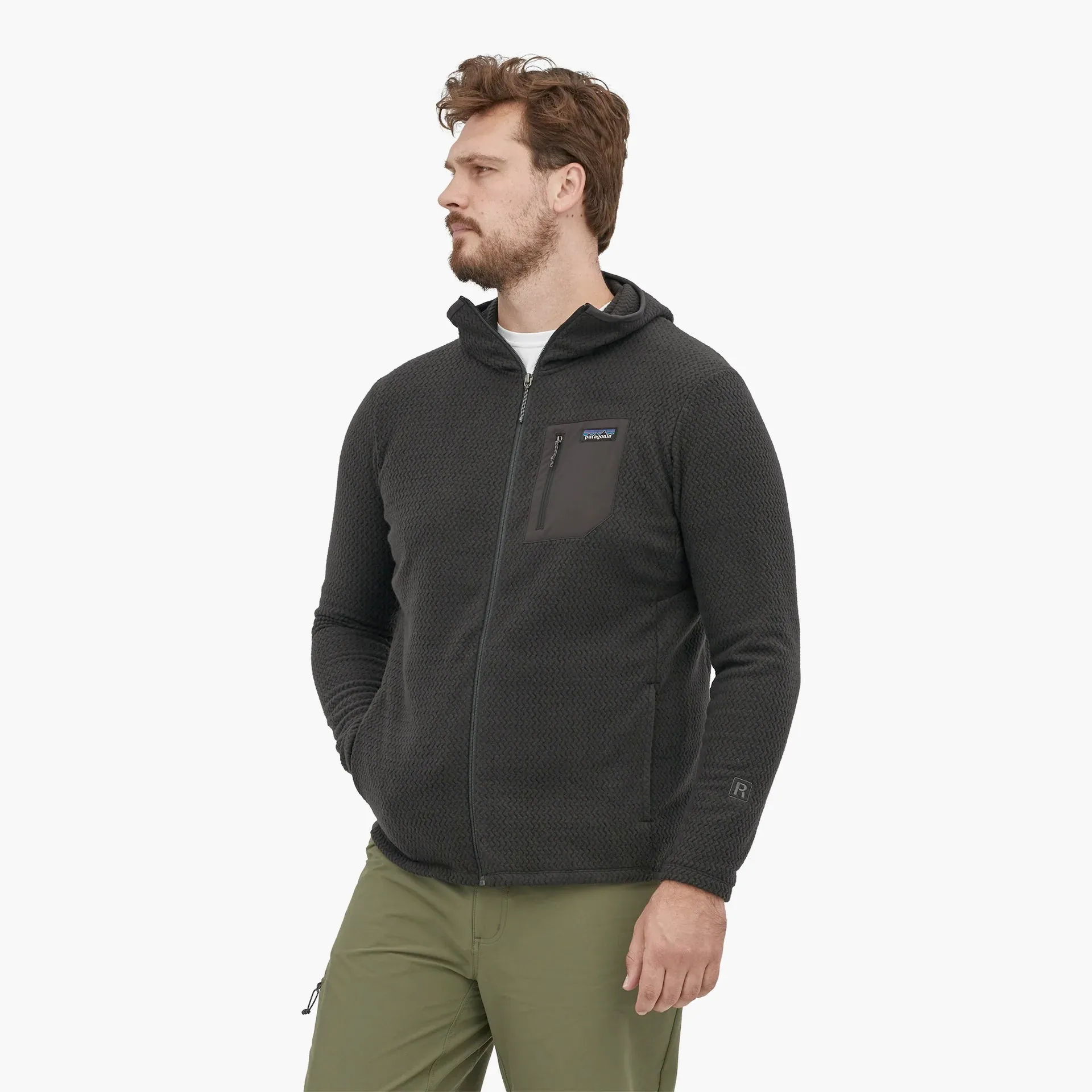 Patagonia M's R1 Air Full-Zip Hood Black