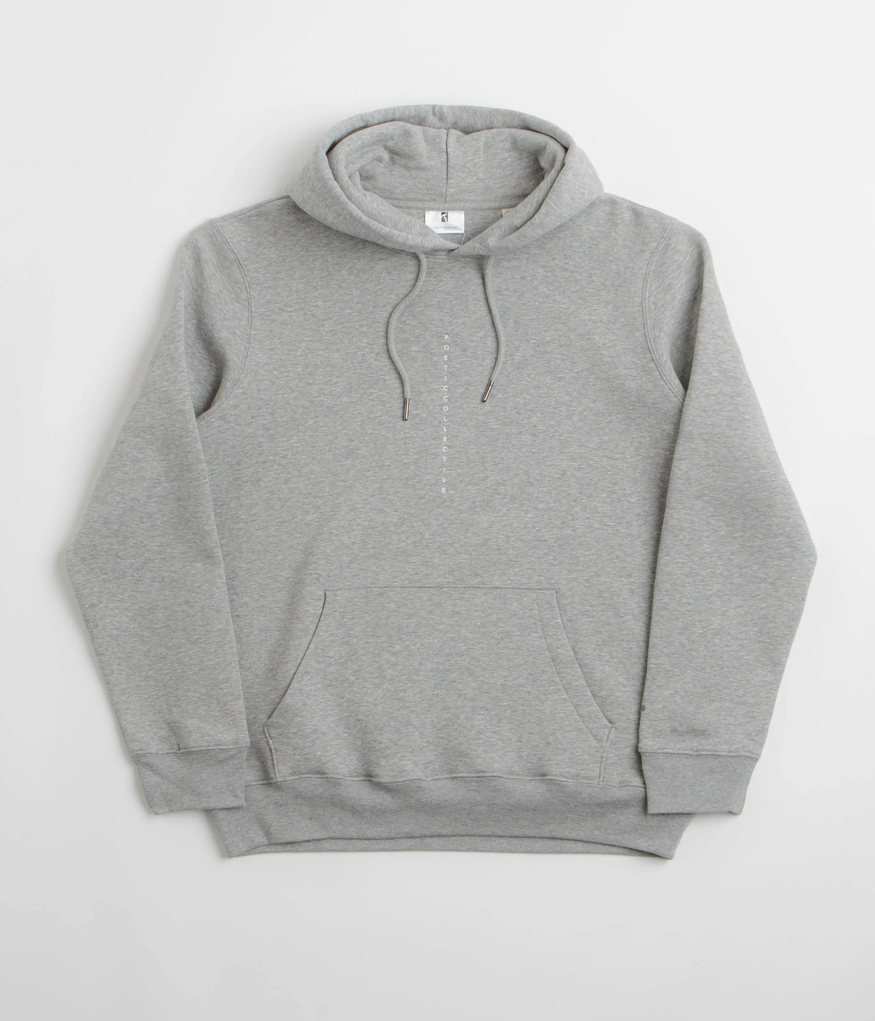 Poetic Collective Shaped Collage Hoodie - Heather Grey