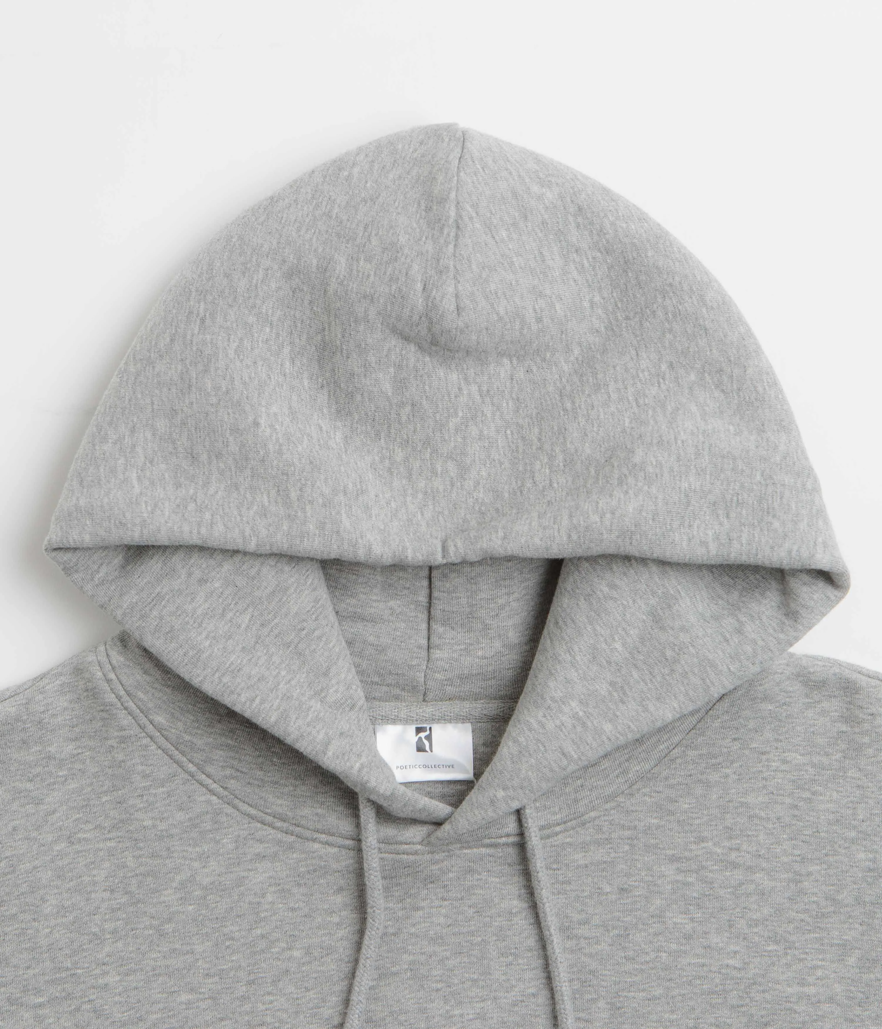 Poetic Collective Shaped Collage Hoodie - Heather Grey